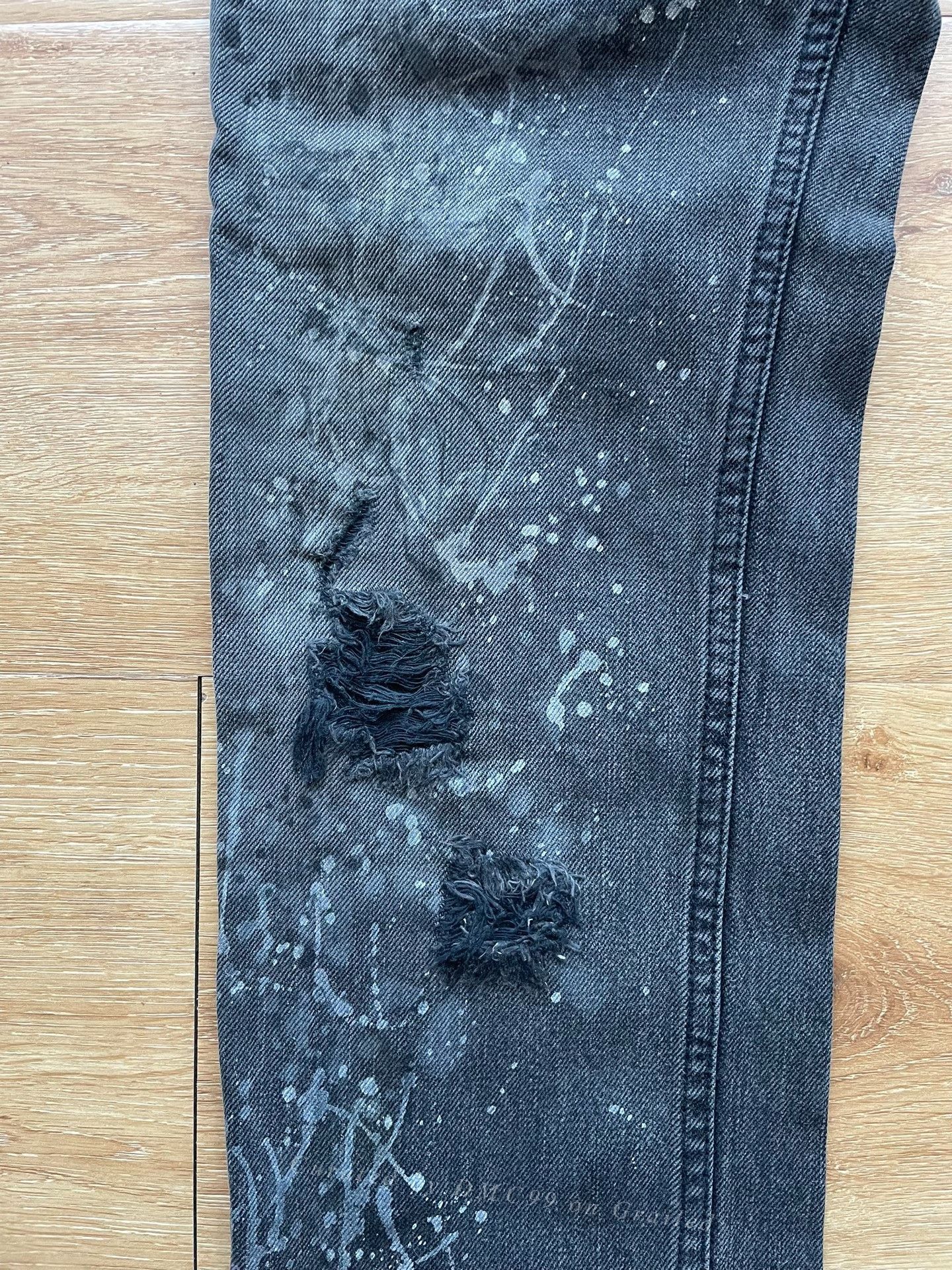 Pledge Pledge Distressed Paint Splatter Jeans Size US 32 / EU 48 - 3 Thumbnail
