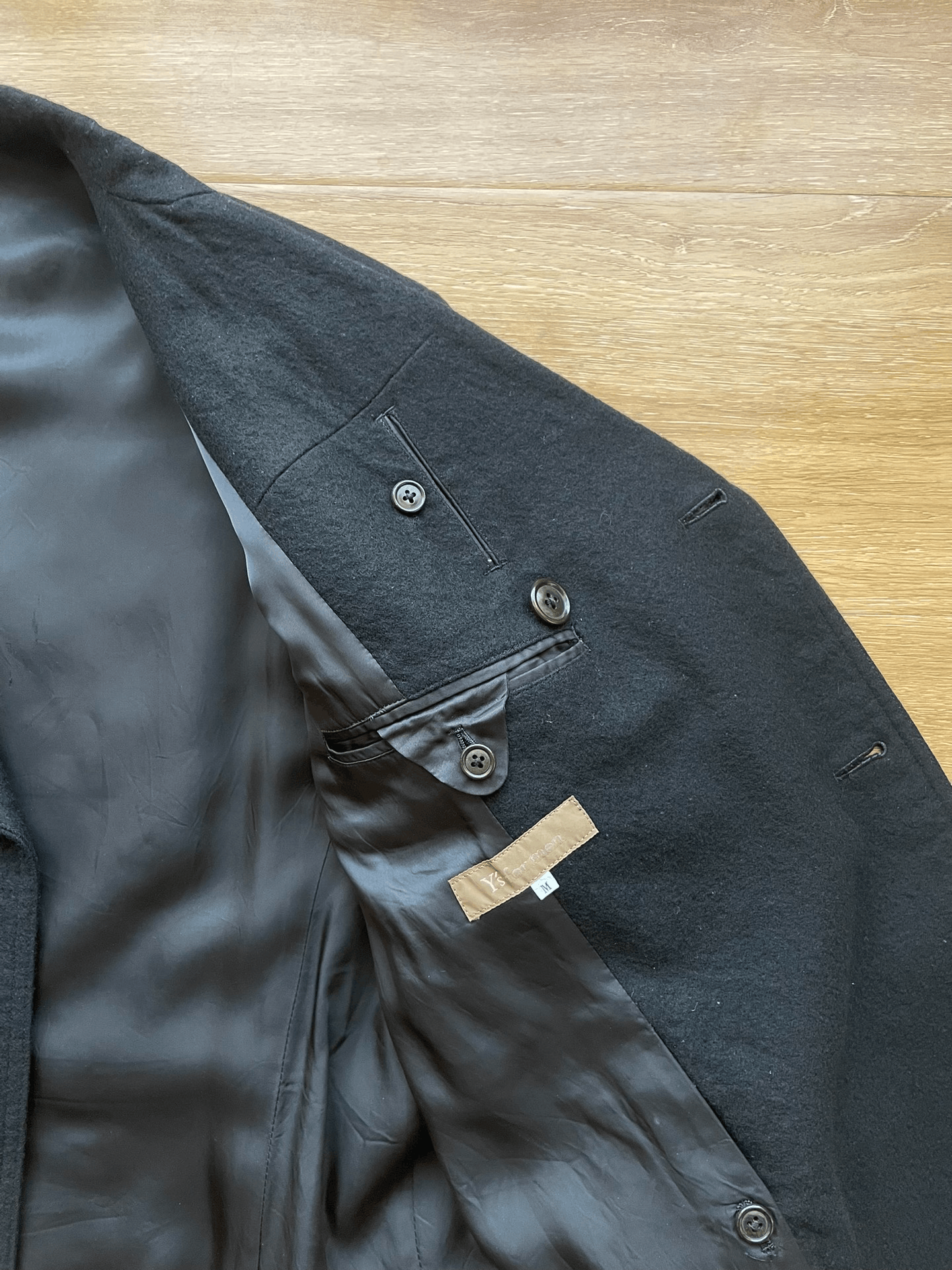 Yohji Yamamoto Yohji Yamamoto Y's Boiled Wool Suit Jacket Size US M / EU 48-50 / 2 - 5 Thumbnail