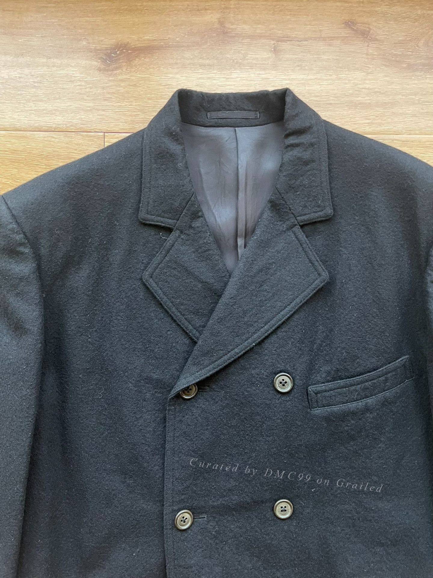 Yohji Yamamoto Yohji Yamamoto Y's Boiled Wool Suit Jacket Size US M / EU 48-50 / 2 - 2 Thumbnail
