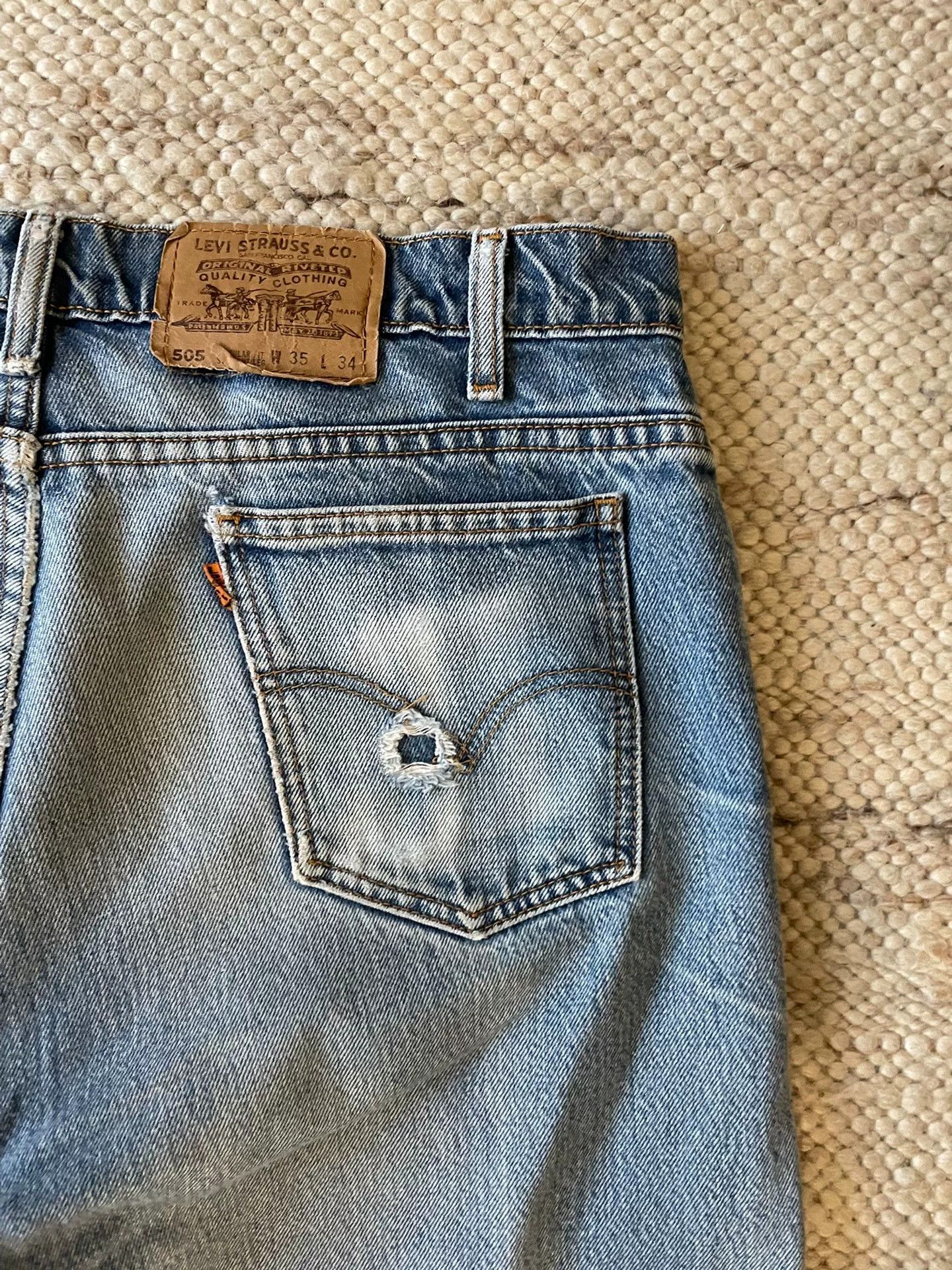 Levi's Vintage Clothing Levi's Vintage 505 Distressed Jeans Size US 30 / EU 46 - 6 Thumbnail