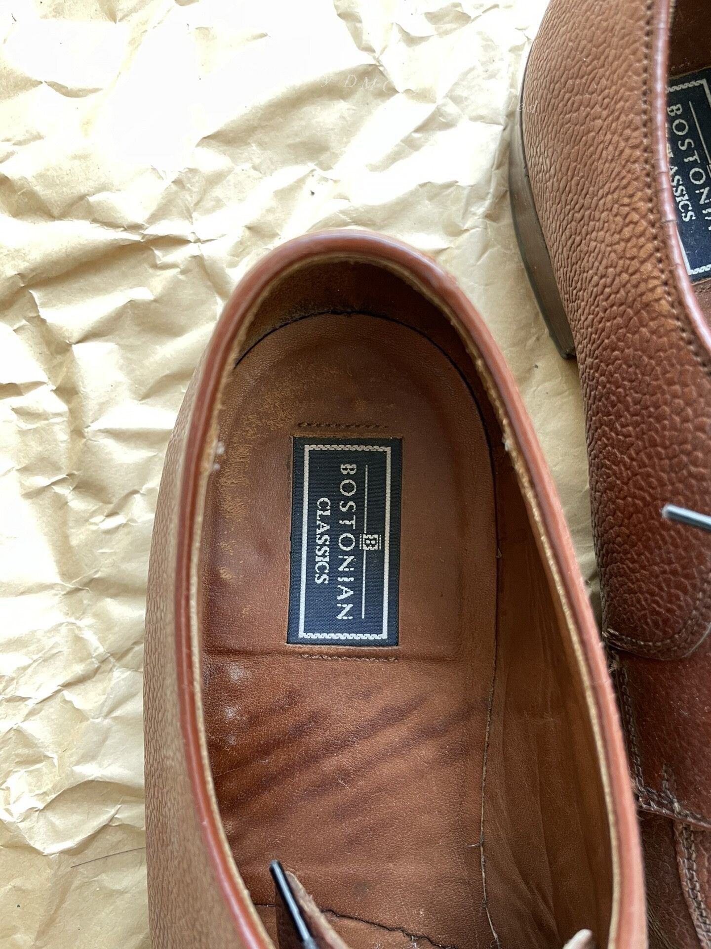 Bostonian Bostonian Lychee Grain V-Tip Leather Shoes Size US 10 / EU 43 - 3 Thumbnail