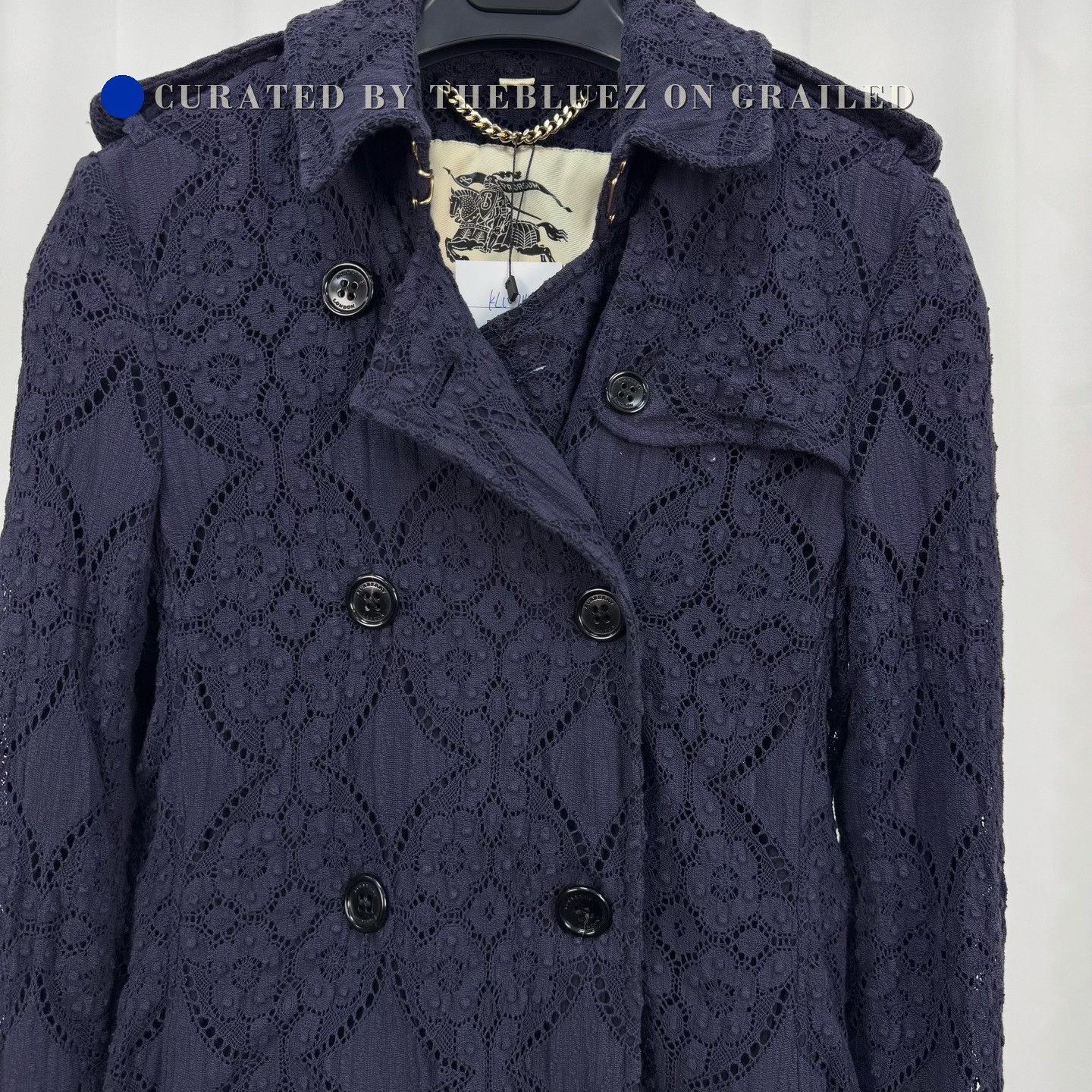 Burberry Burberry Lace Embroidery Double-Breasted Trench Coat Size S / US 4 / IT 40 - 3 Thumbnail
