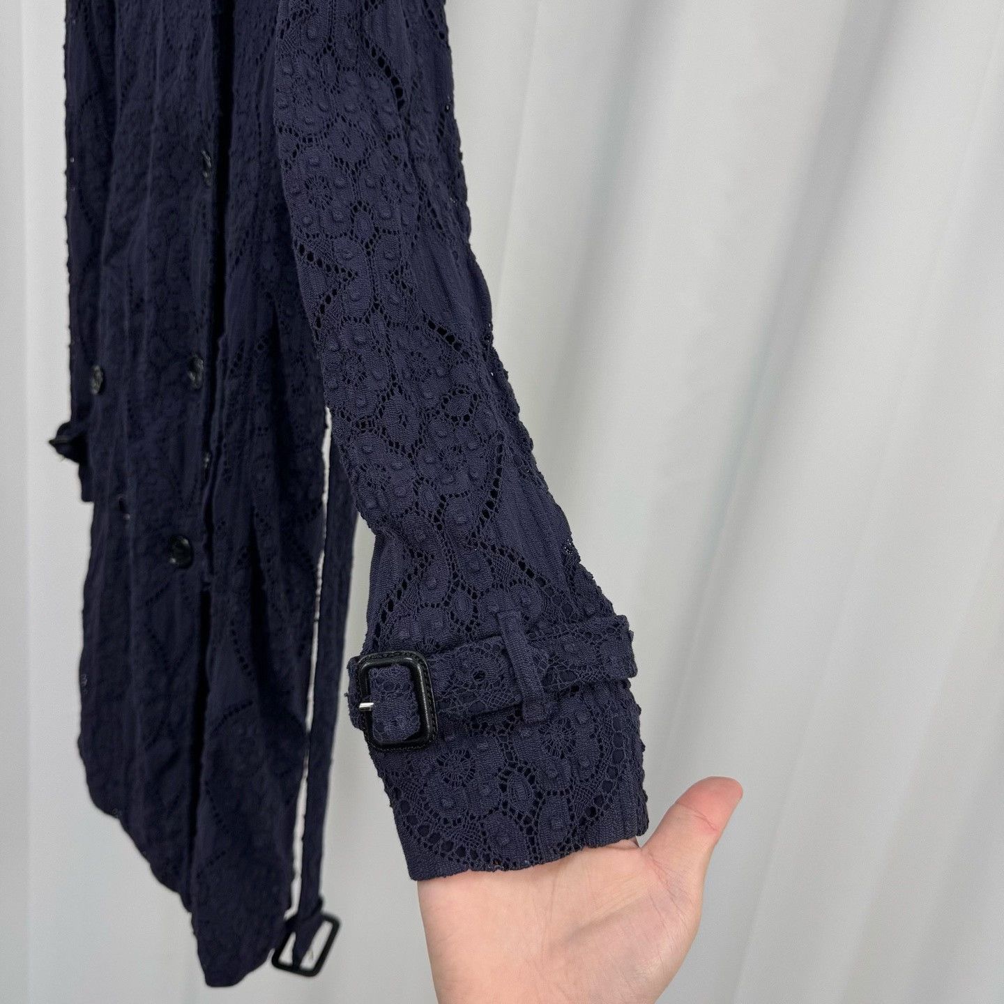Burberry Burberry Lace Embroidery Double-Breasted Trench Coat Size S / US 4 / IT 40 - 4 Thumbnail