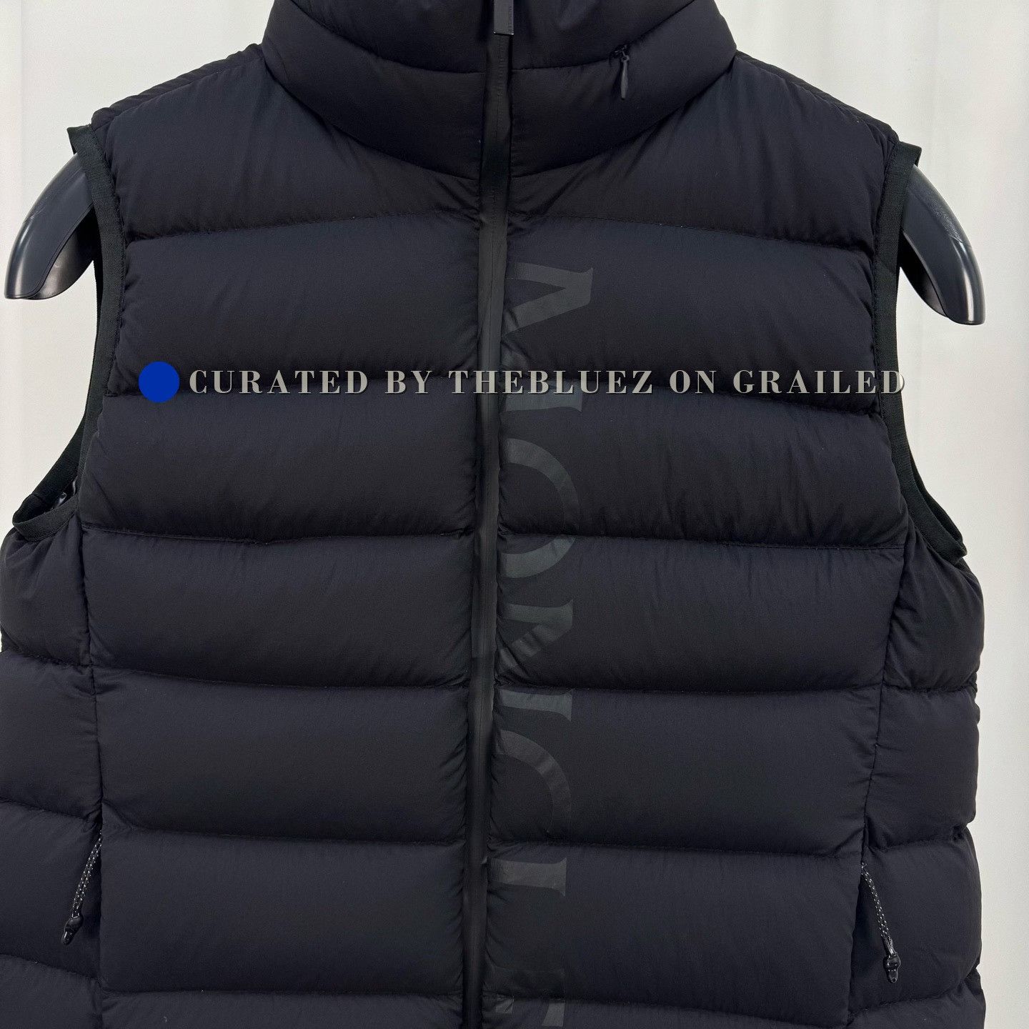 Moncler Moncler Black Printed Letter Down Vest Size XS / US 0-2 / IT 36-38 - 3 Thumbnail