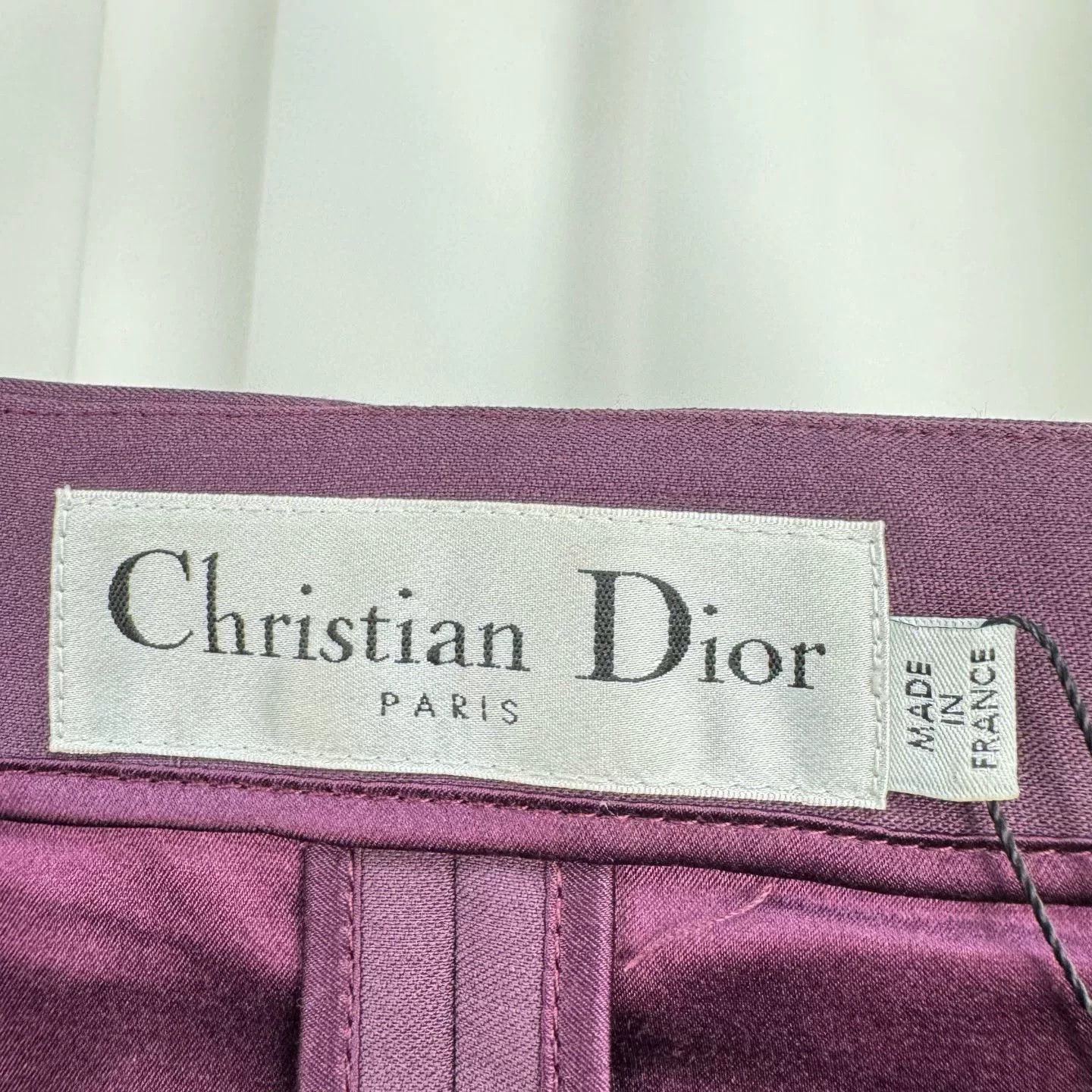 Dior Dior Burgundy Off-the-shoulder Belted Jacket Size XS / US 0-2 / IT 36-38 - 5 Thumbnail