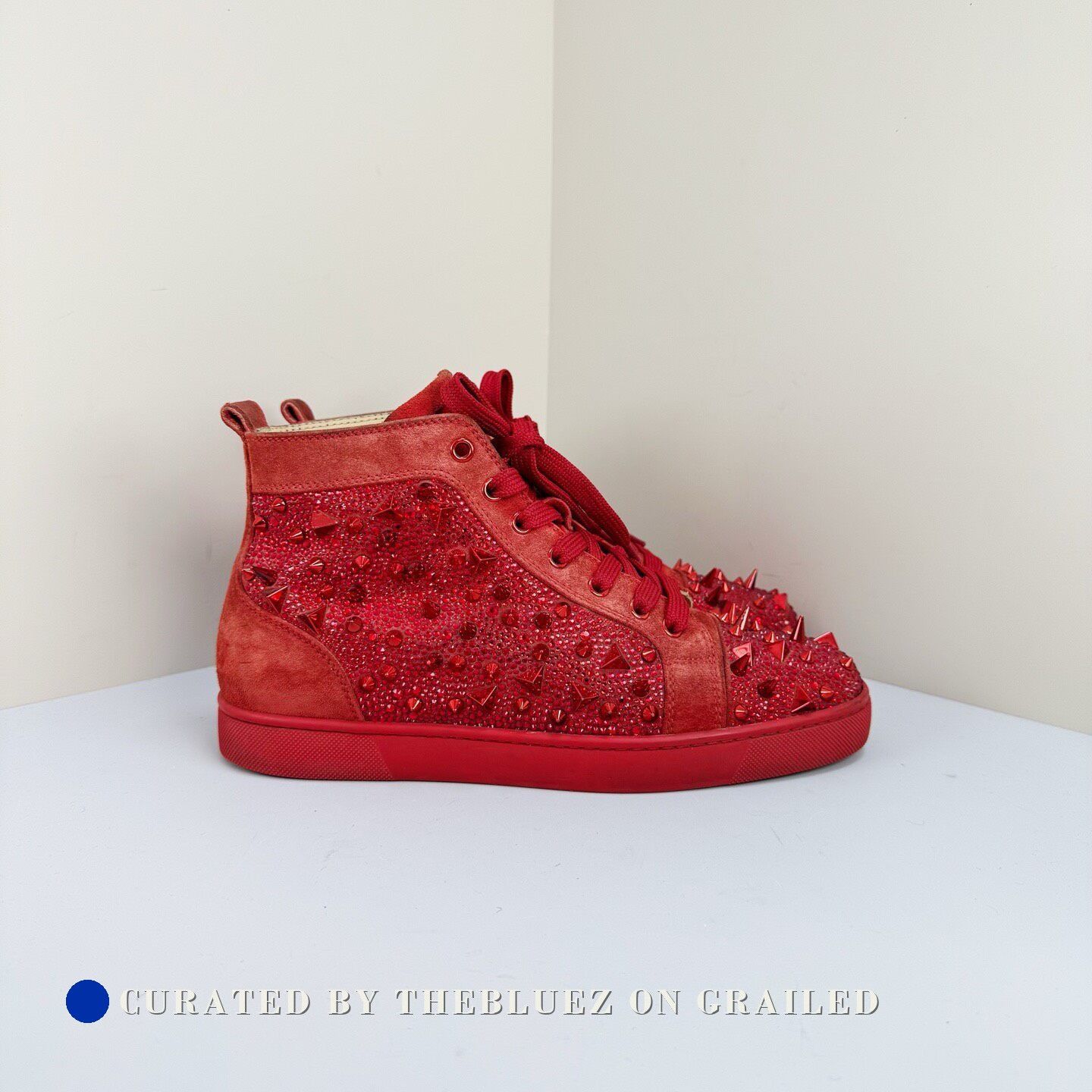 Christian Louboutin Christian Louboutin Red Crystal Casual Shoes Size US 8.5 / IT 38.5 - 4 Thumbnail