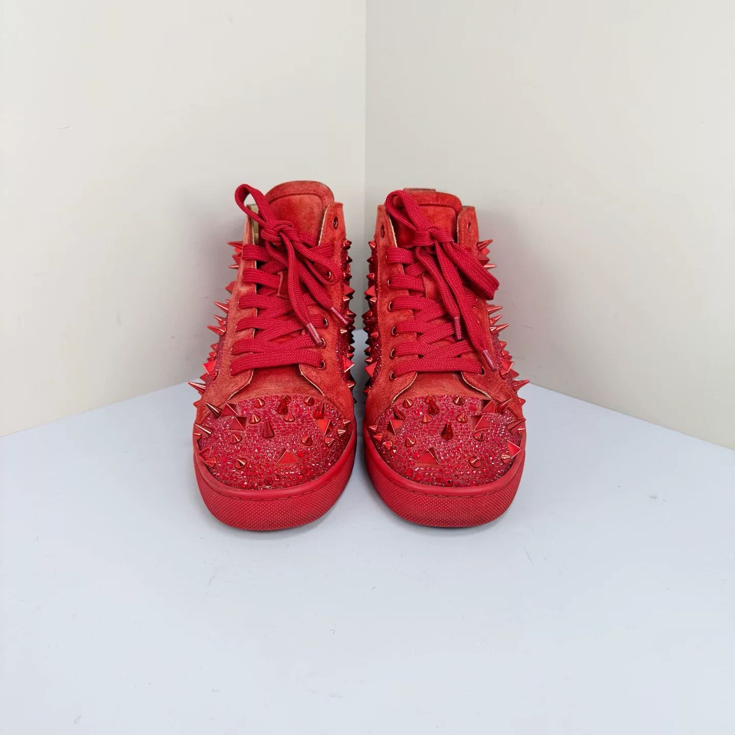 Christian Louboutin Christian Louboutin Red Crystal Casual Shoes Size US 8.5 / IT 38.5 - 2 Thumbnail