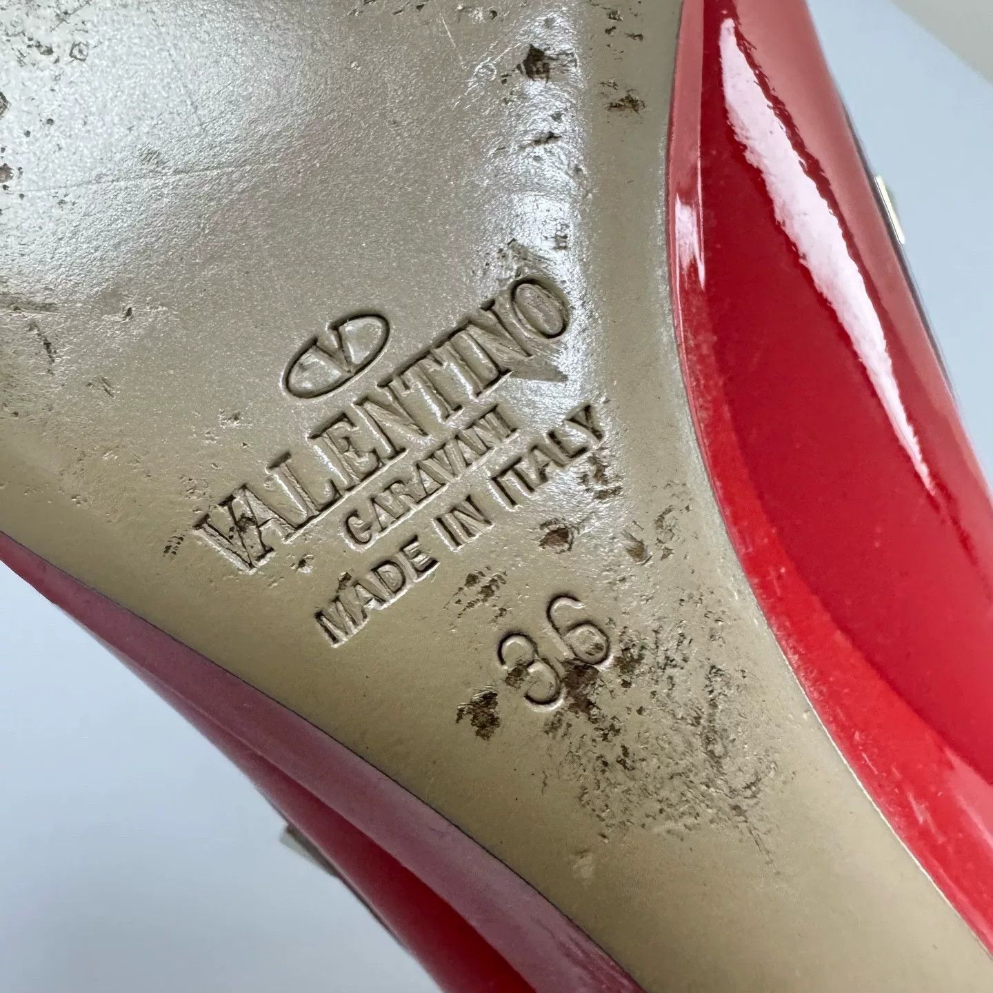 Valentino Valentino Patent Leather Studded Heels Size US 5 / IT 35 - 7 Thumbnail