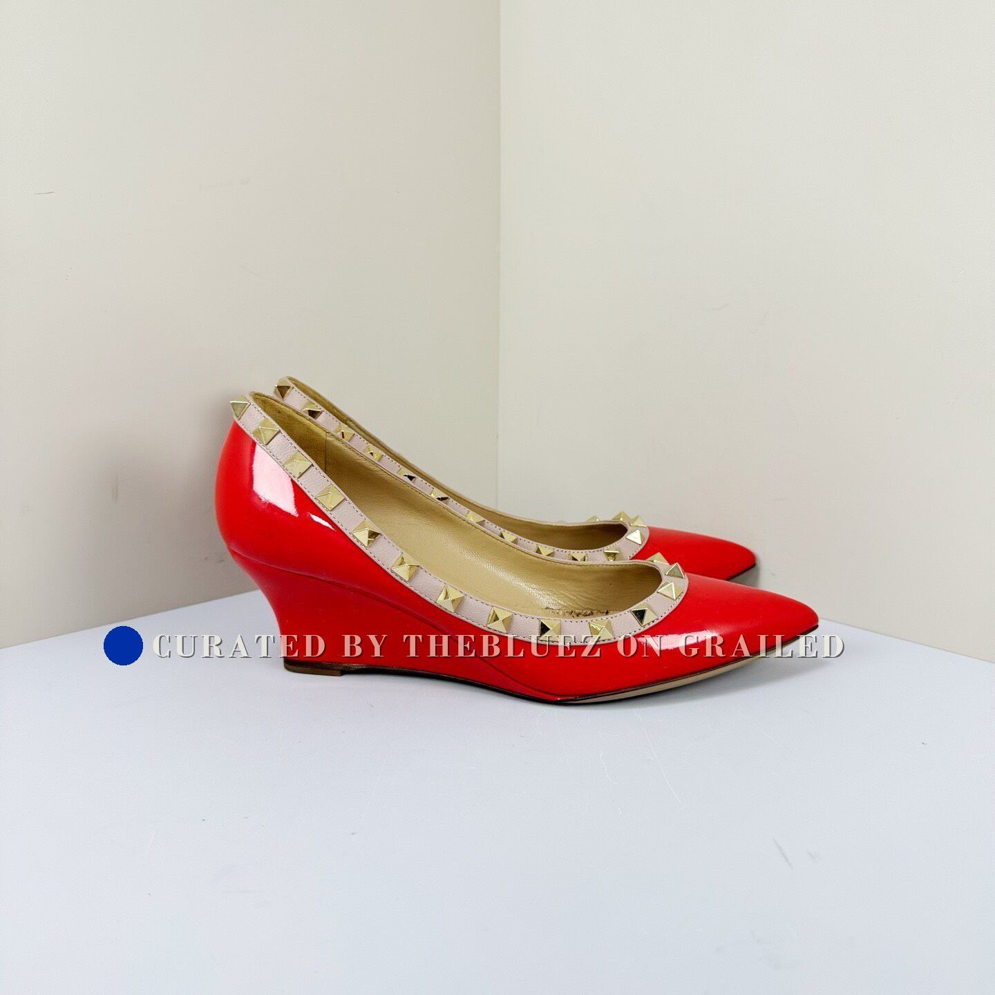 Valentino Valentino Patent Leather Studded Heels Size US 5 / IT 35 - 4 Thumbnail