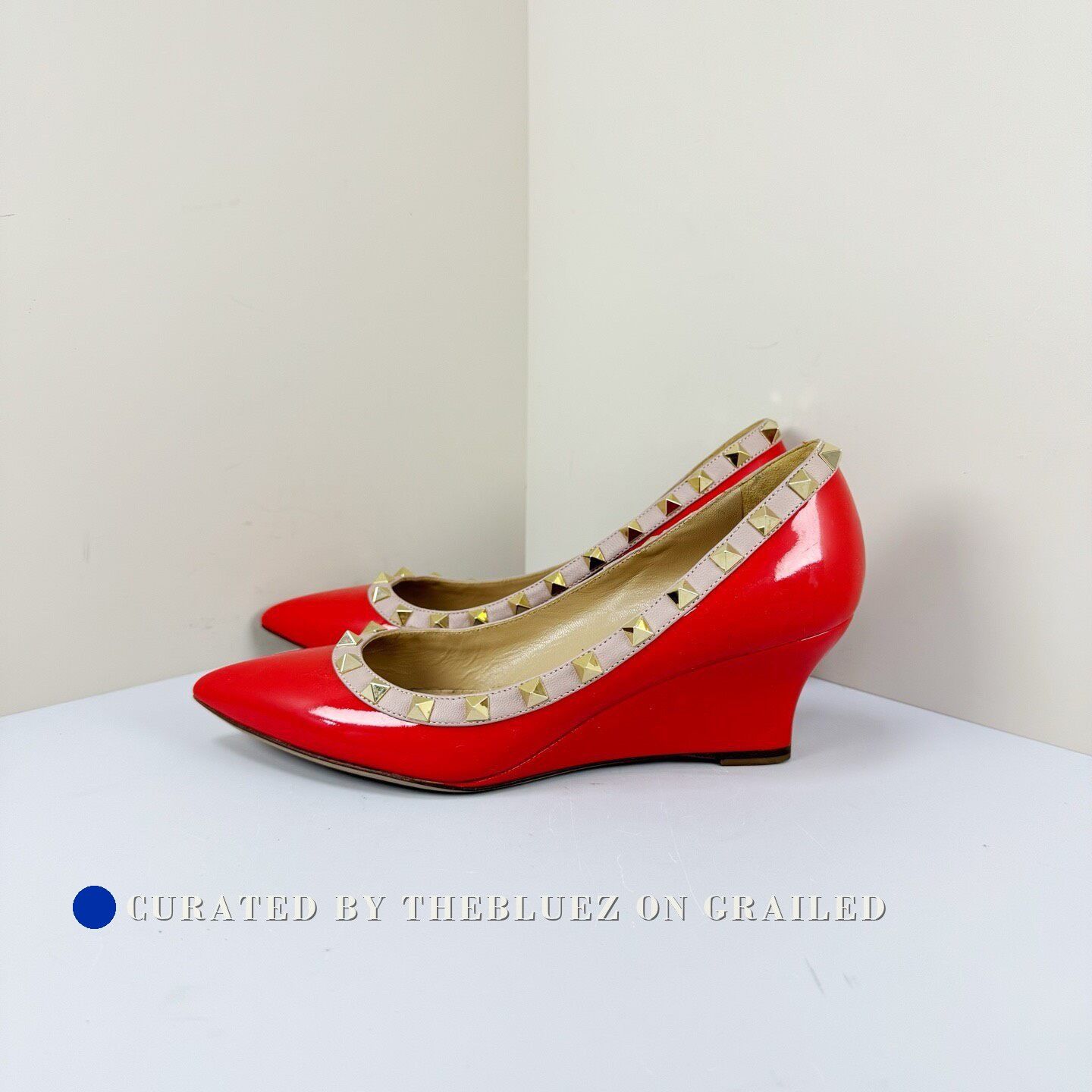 Valentino Valentino Patent Leather Studded Heels Size US 5 / IT 35 - 2 Thumbnail