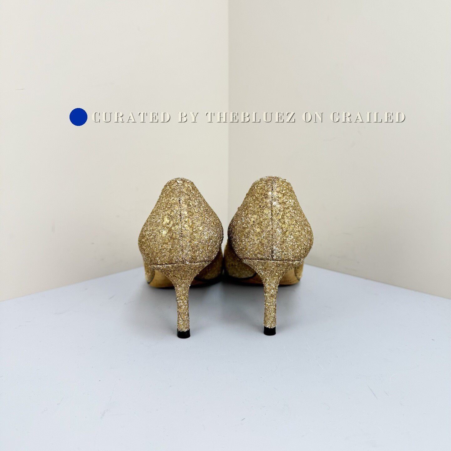 Jimmy Choo Jimmy Choo Platinum-Gold Sequin Heels Size US 5.5 / IT 35.5 - 3 Thumbnail