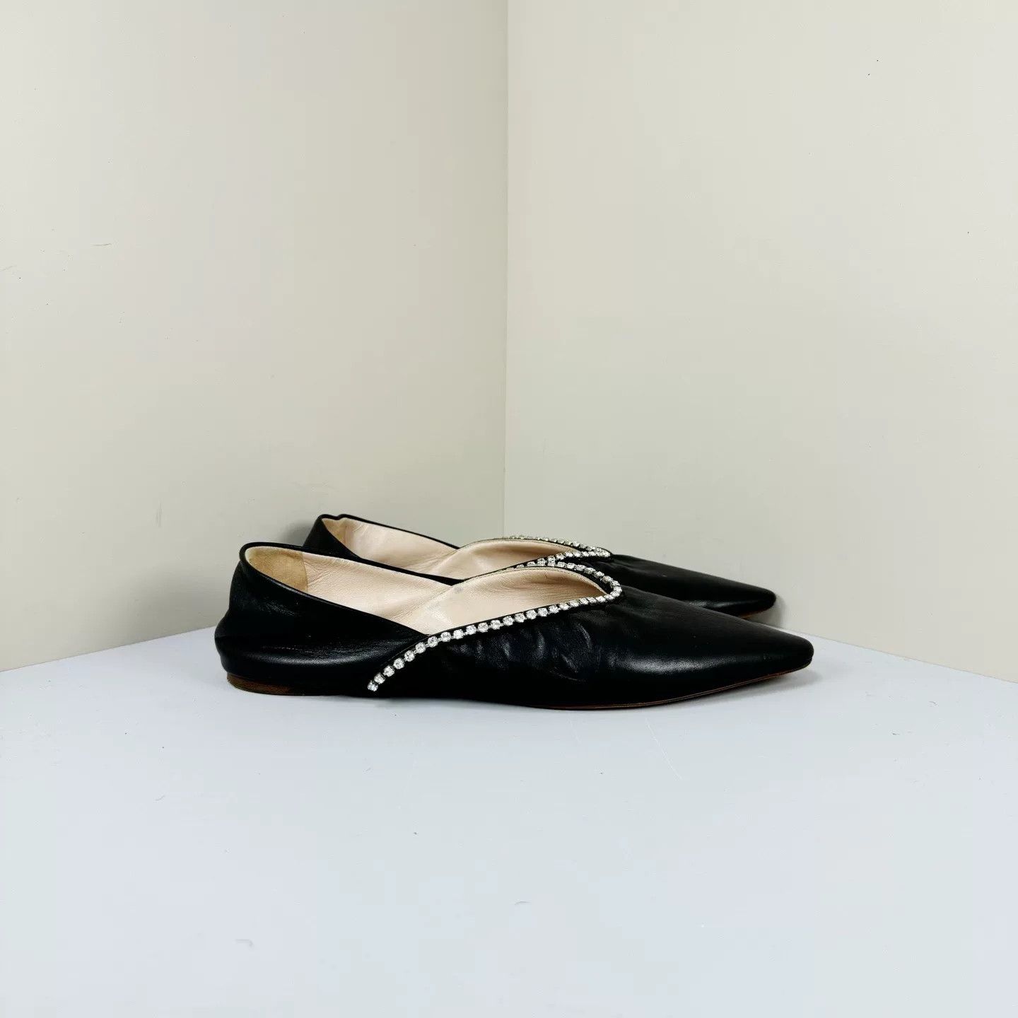 Miu Miu Miu Miu Shearling Crystal Flat Shoes Size US 6 / IT 36 - 4 Thumbnail