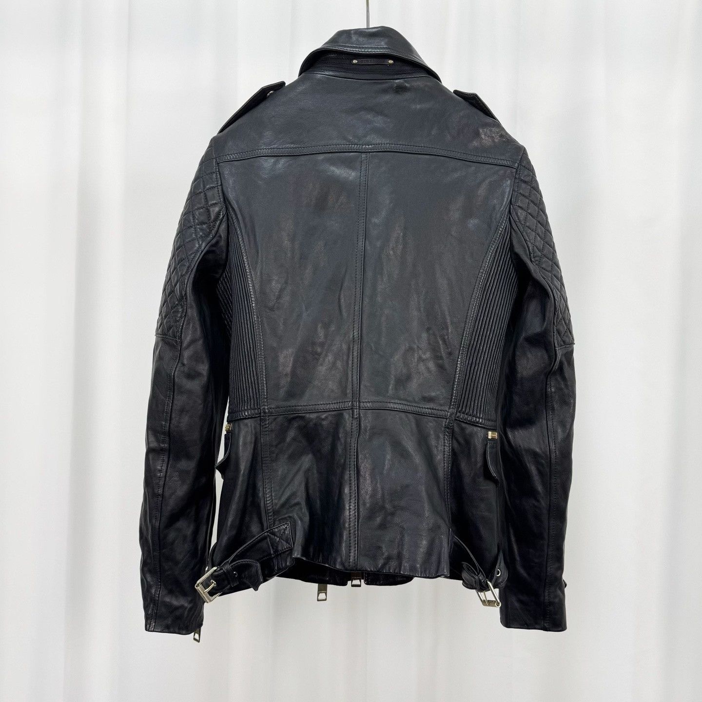 Burberry Burberry Lambskin Biker Jacket Size XS / US 0-2 / IT 36-38 - 2 Thumbnail