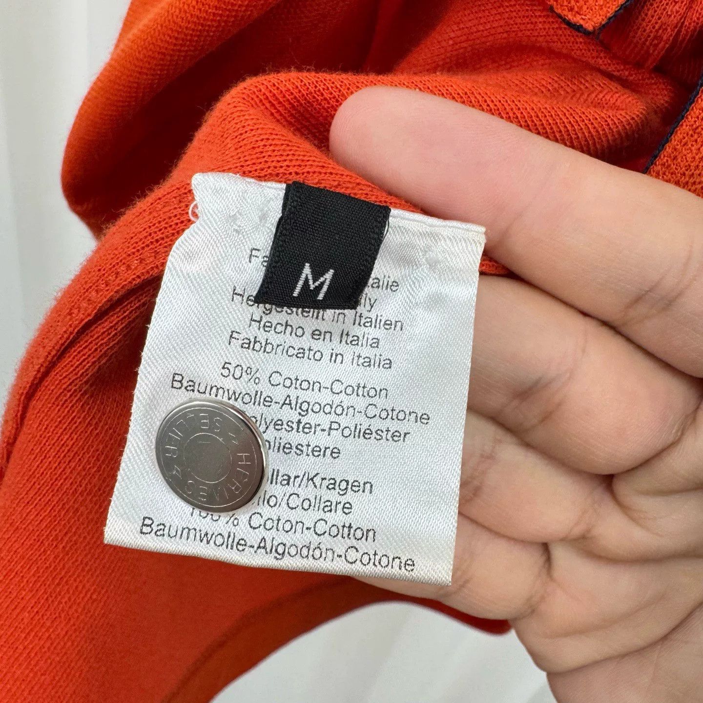 Hermes Hermes Orange Equestrian Polo Shirt Size US M / EU 48-50 / 2 - 7 Thumbnail