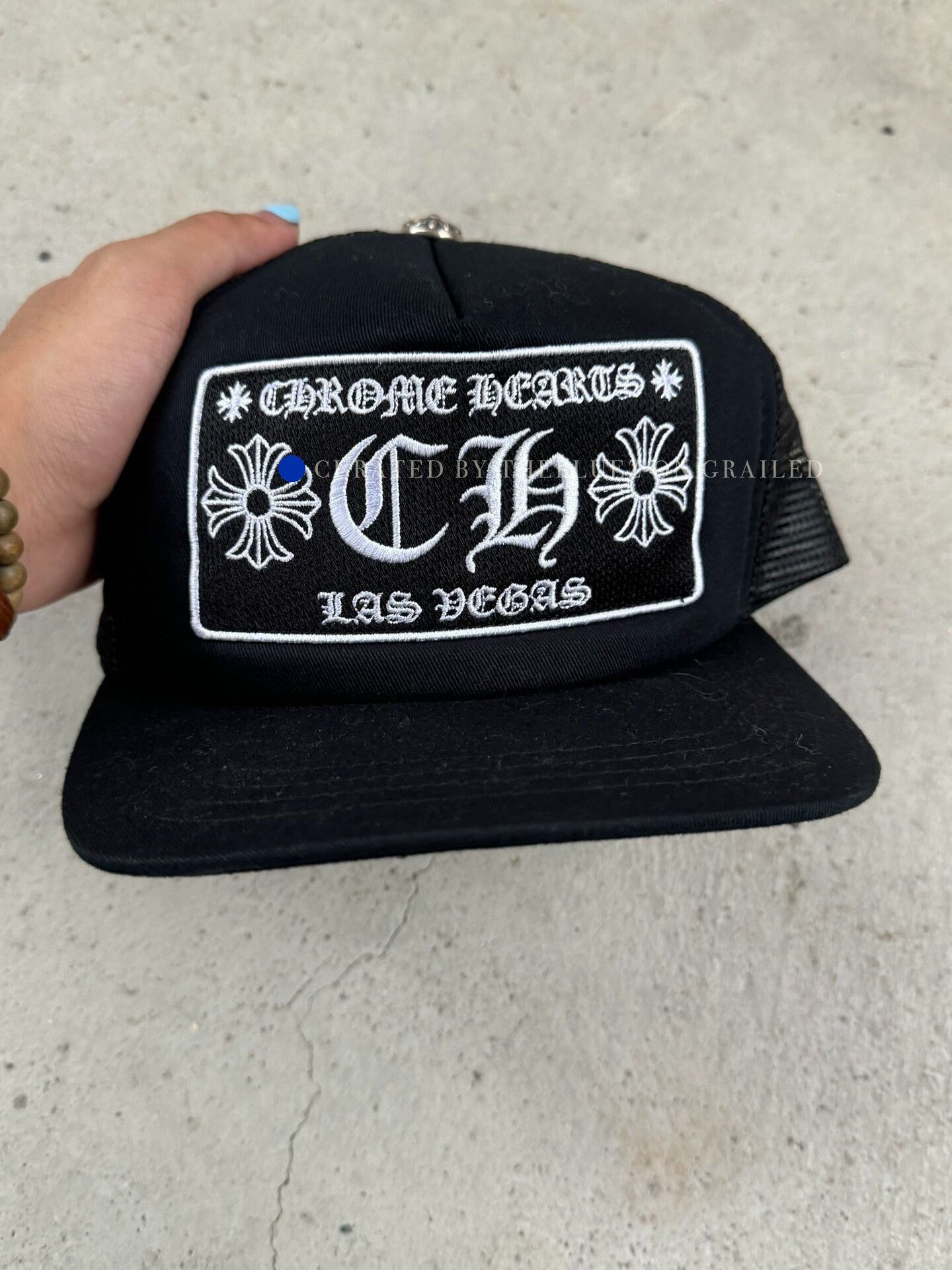 Chrome Hearts Black Trucker Hat with Chrome Hearts Detail Size ONE SIZE - 3 Thumbnail