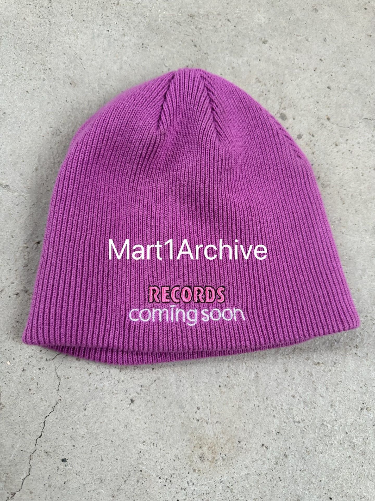 Matty Boy Purple Beanie with Unique Design Size ONE SIZE - 3 Thumbnail