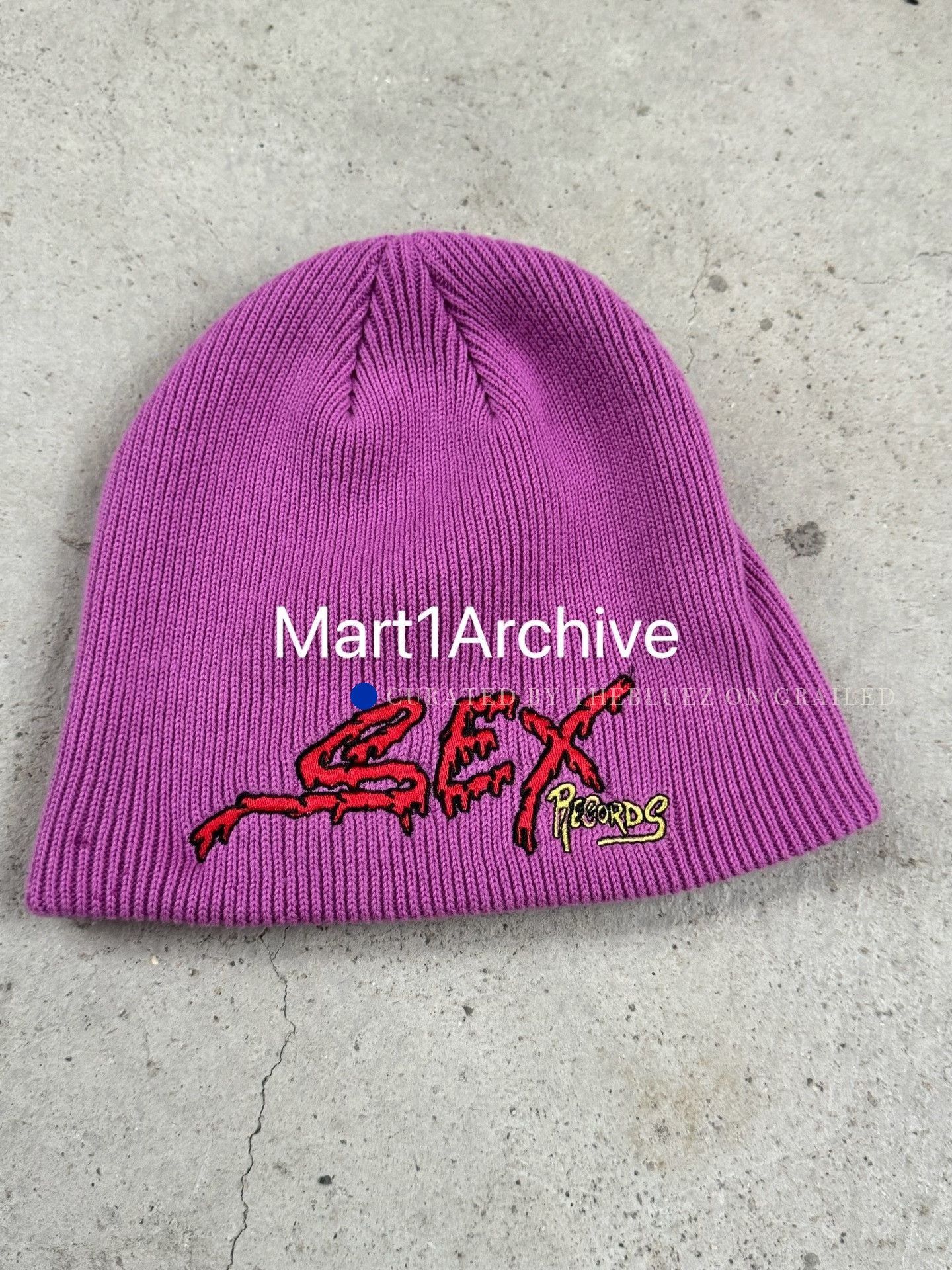 Matty Boy Purple Beanie with Unique Design Size ONE SIZE - 2 Thumbnail