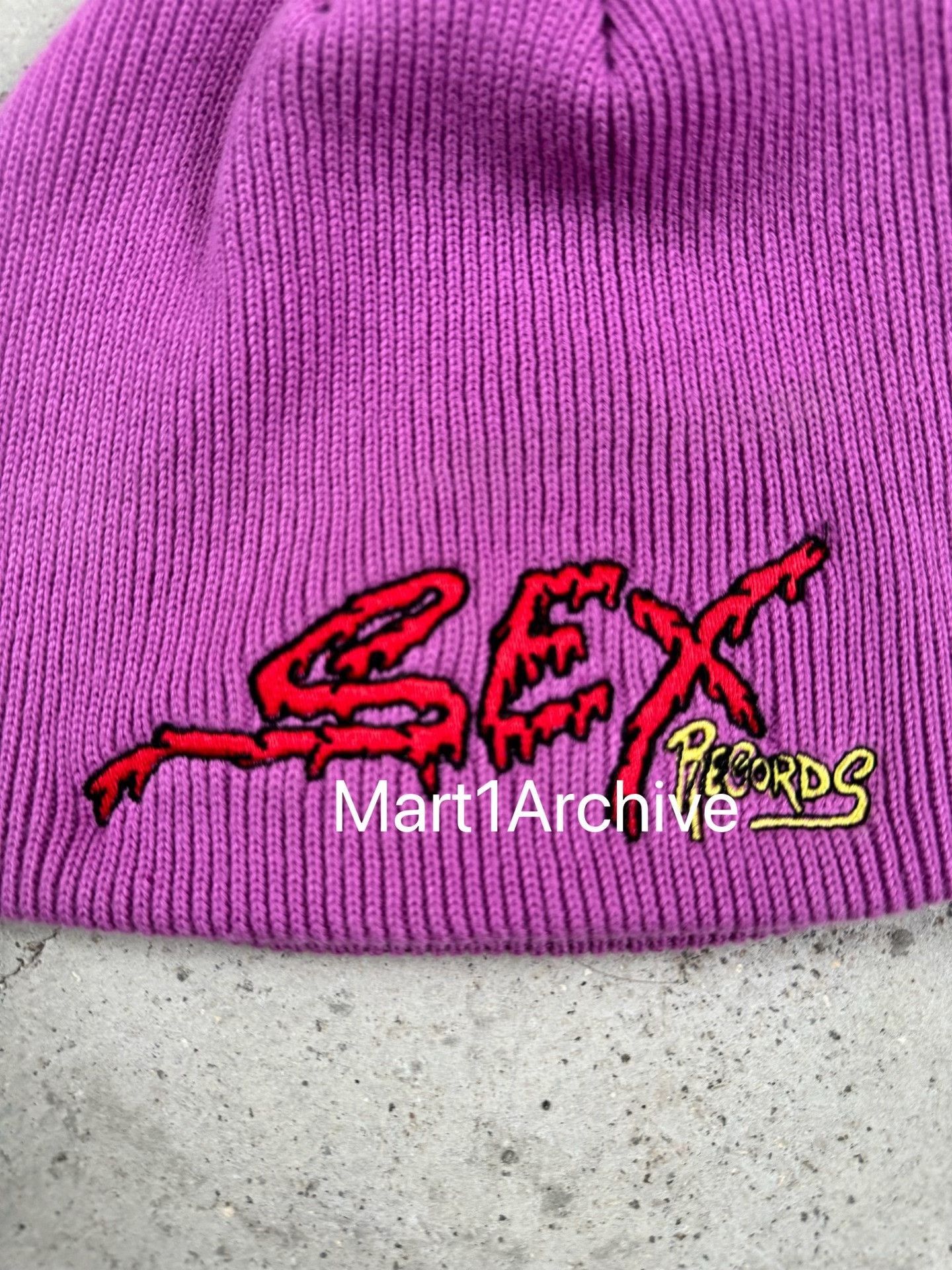 Matty Boy Purple Beanie with Unique Design Size ONE SIZE - 4 Thumbnail