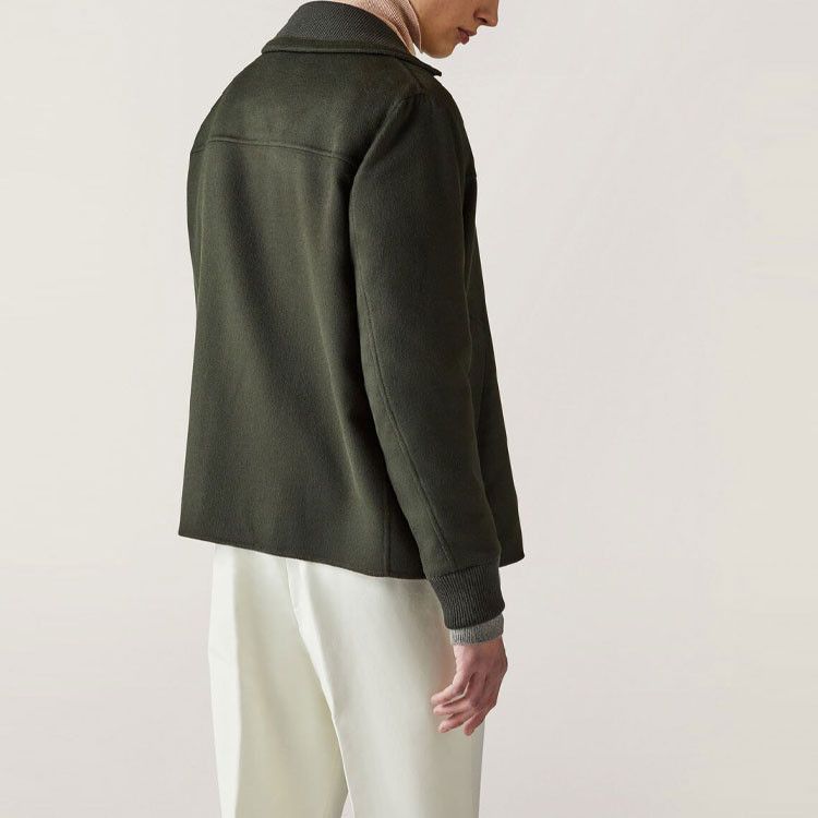 Loro Piana Cashmere Rain System Jacket in Olive Green Size US M / EU 48-50 / 2 - 9 Thumbnail