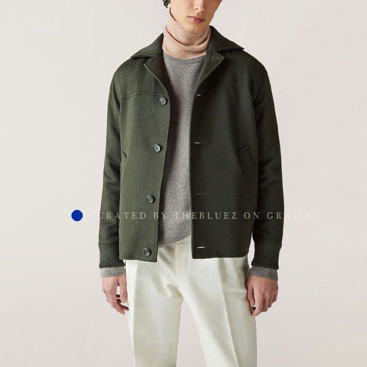 Loro Piana Cashmere Rain System Jacket in Olive Green Size US M / EU 48-50 / 2 - 8 Thumbnail