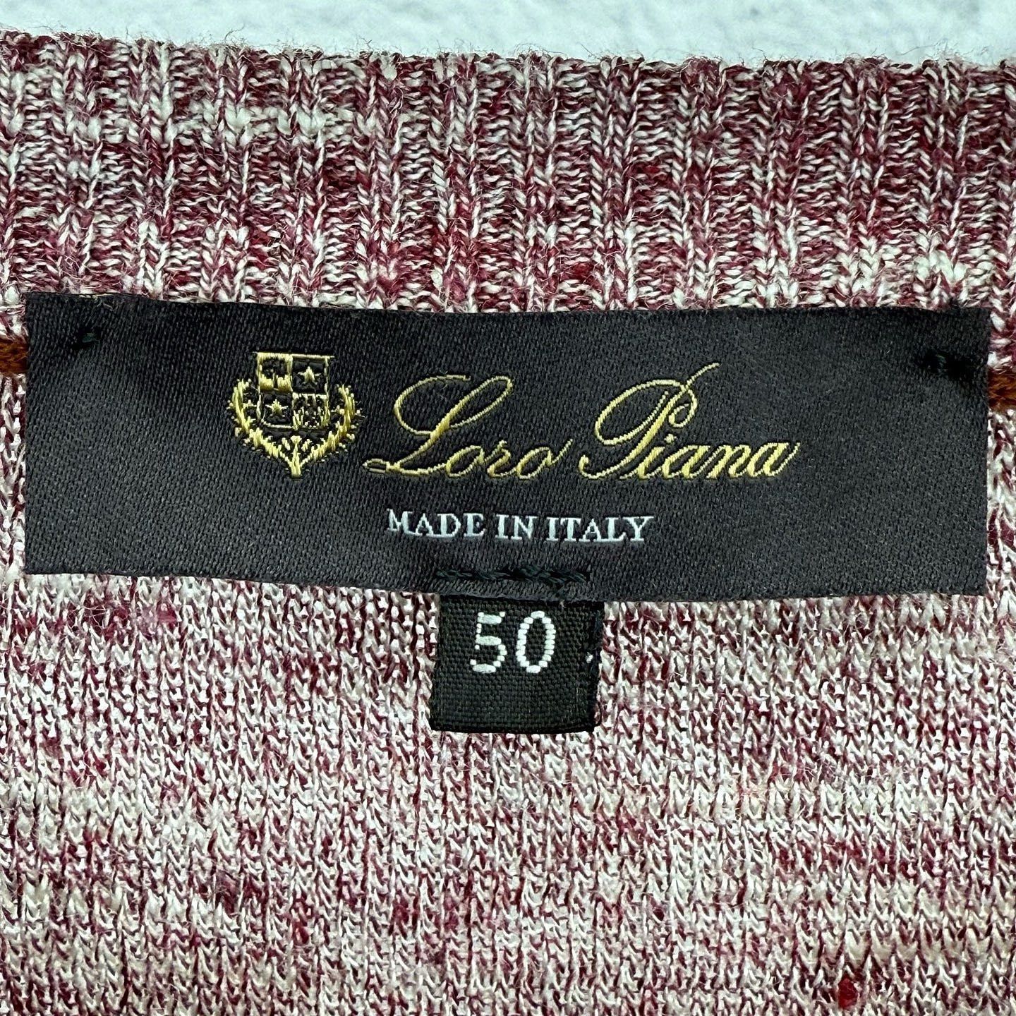 Loro Piana Marled Knit T-Shirt in Purple Size US M / EU 48-50 / 2 - 3 Thumbnail