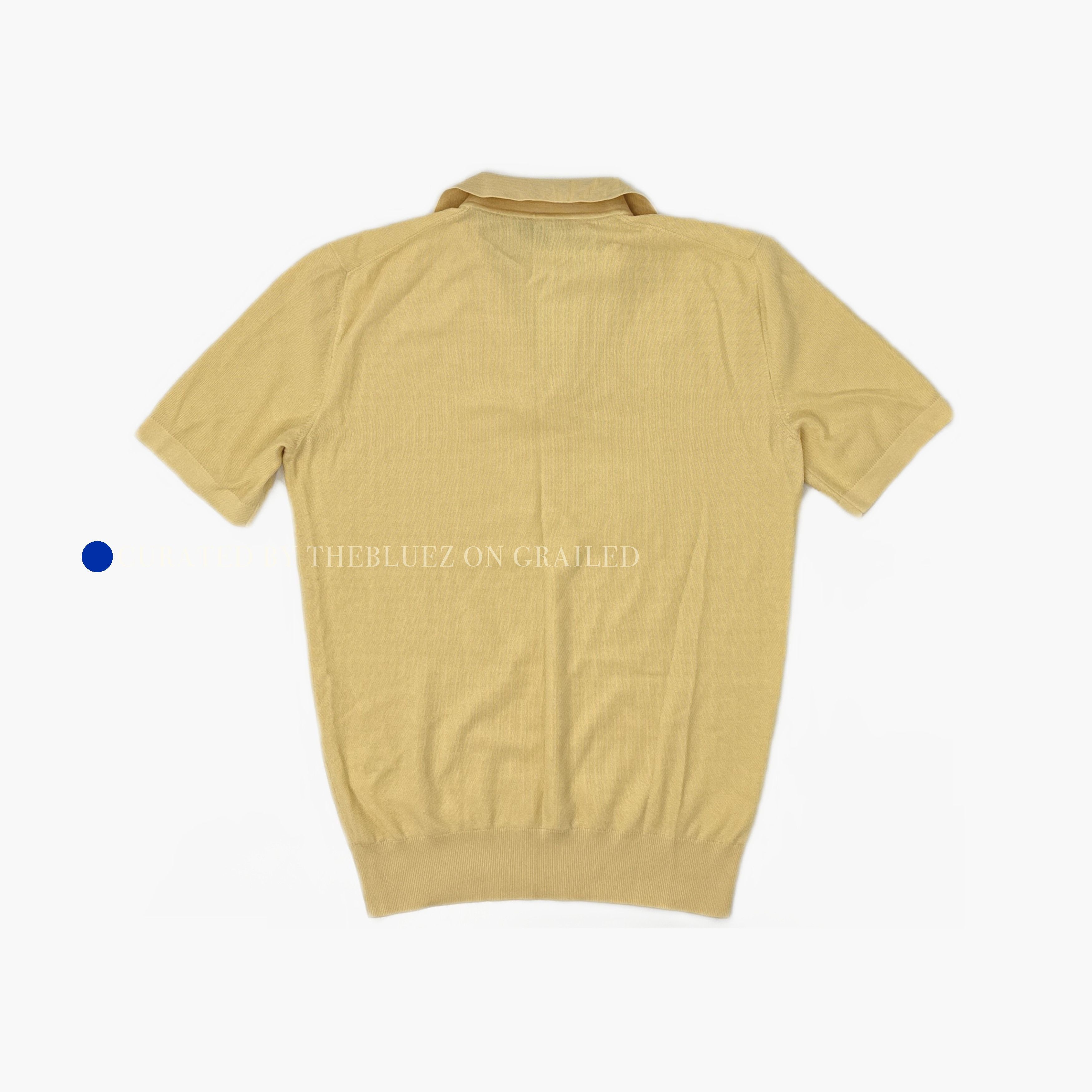 Loro Piana Elegant Yellow Cotton Silk Polo Shirt Size US S / EU 44-46 / 1 - 2 Thumbnail