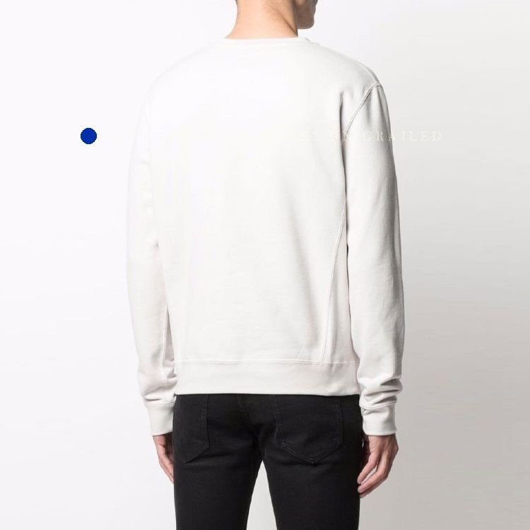 Saint Laurent Paris Beige Logo Sweatshirt in Size L Size US L / EU 52-54 / 3 - 8 Thumbnail