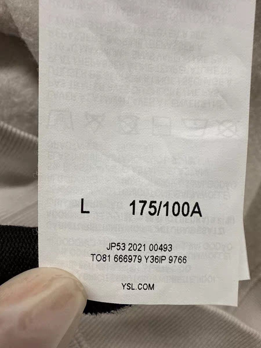 Saint Laurent Paris Beige Logo Sweatshirt in Size L Size US L / EU 52-54 / 3 - 5 Thumbnail
