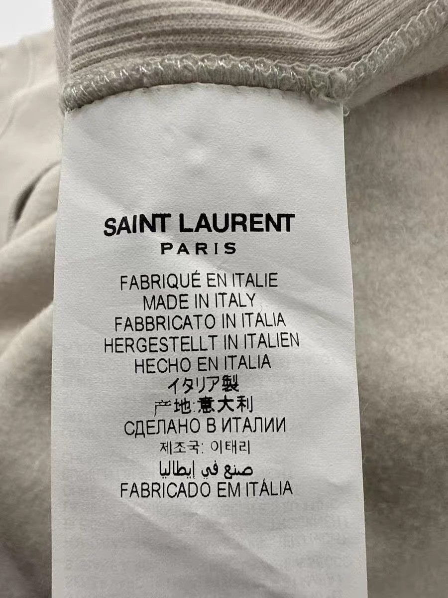 Saint Laurent Paris Beige Logo Sweatshirt in Size L Size US L / EU 52-54 / 3 - 4 Thumbnail