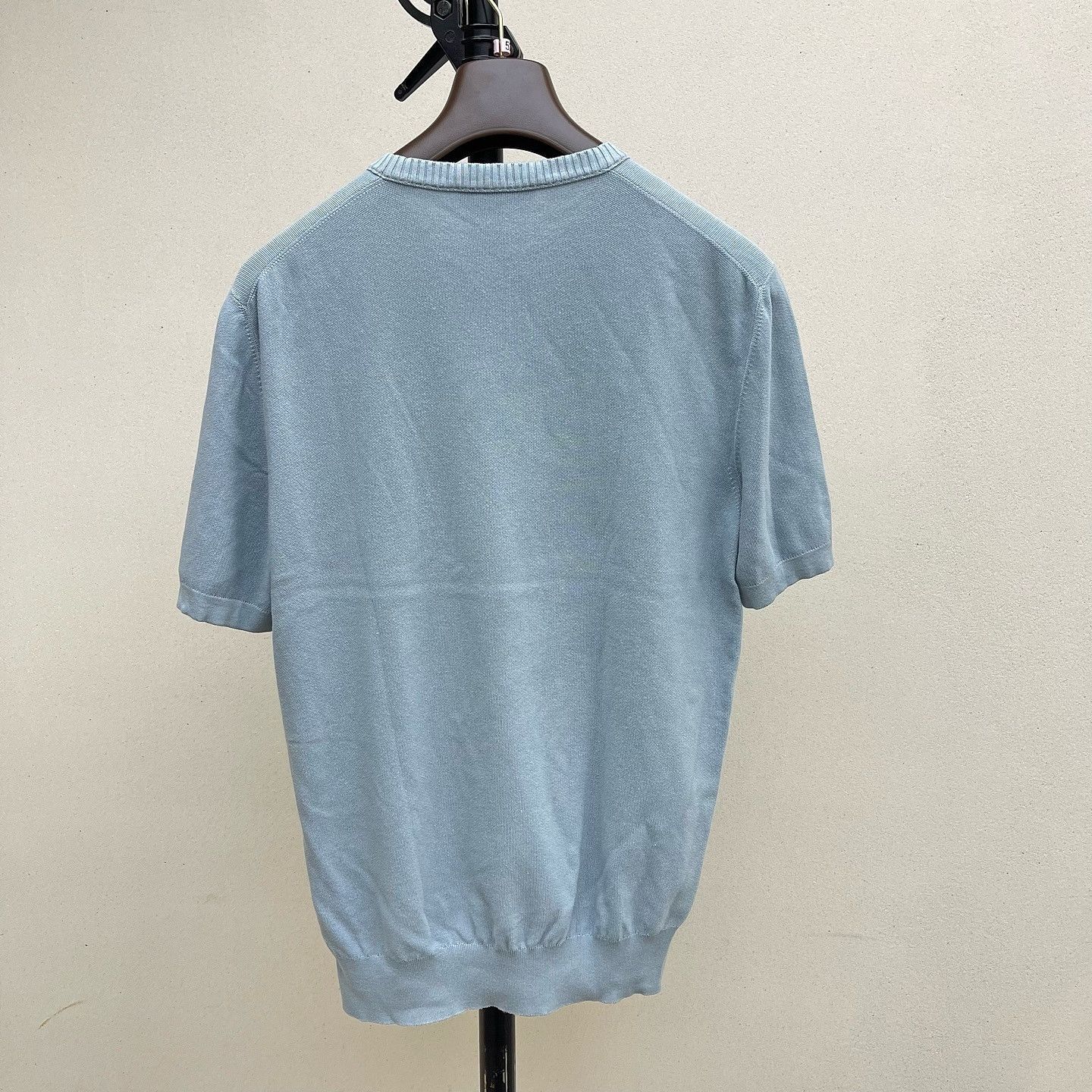 Loro Piana Luxurious Blue Cotton-Silk Knit Sweater Size L Size US L / EU 52-54 / 3 - 2 Thumbnail