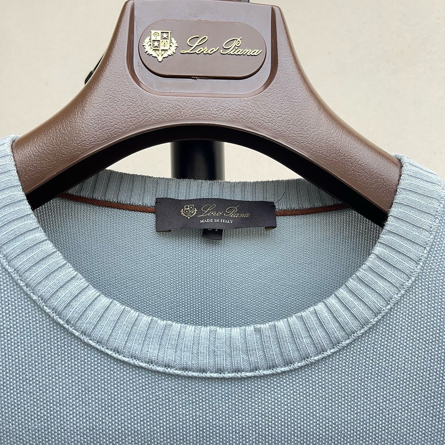 Loro Piana Luxurious Blue Cotton-Silk Knit Sweater Size L Size US L / EU 52-54 / 3 - 3 Thumbnail
