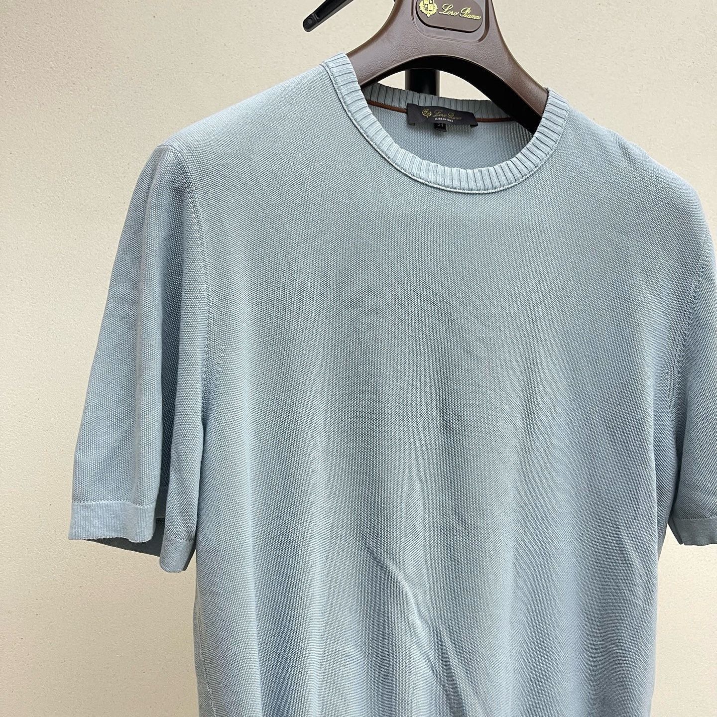 Loro Piana Luxurious Blue Cotton-Silk Knit Sweater Size L Size US L / EU 52-54 / 3 - 7 Thumbnail