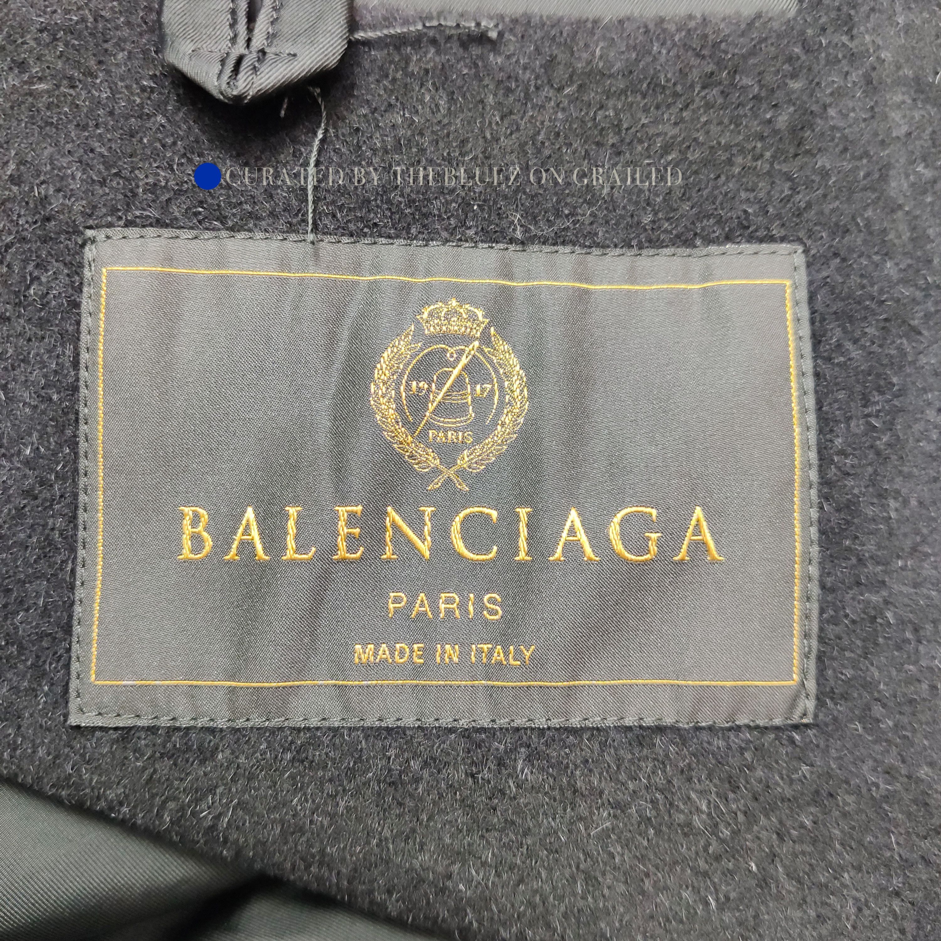 Balenciaga Black Solid Heavy Coat in Size XS Size US XS / EU 42 / 0 - 4 Thumbnail
