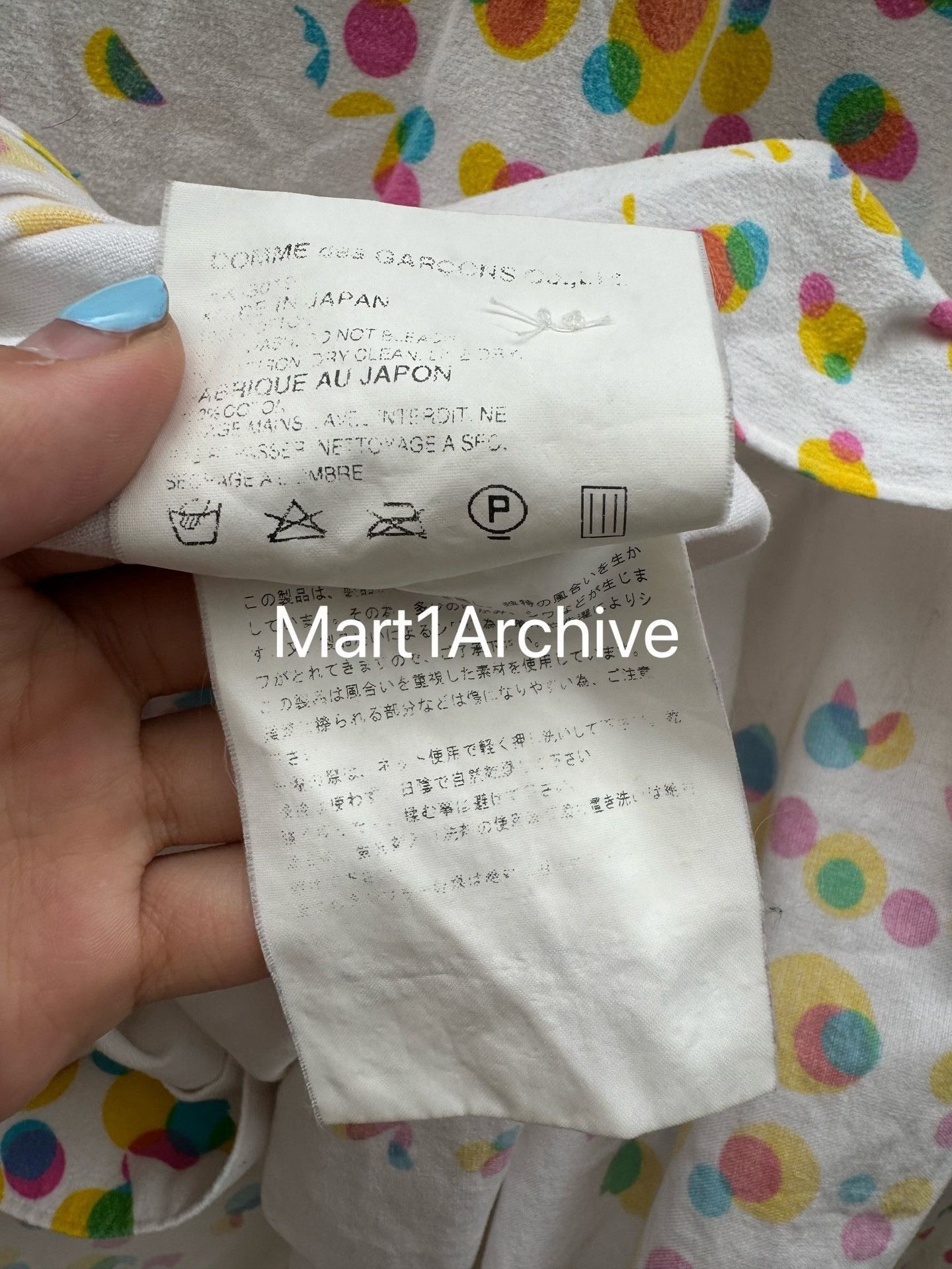 Comme des Garcons Multi Dot Button-Up Shirt in Size L Size US L / EU 52-54 / 3 - 8 Thumbnail