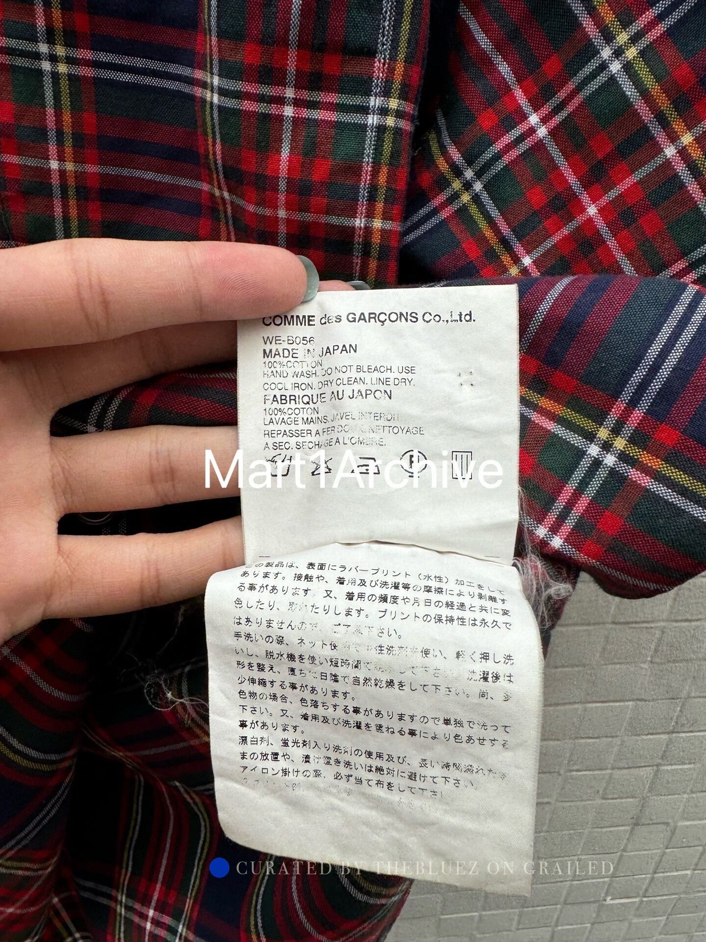 Junya Watanabe Plaid Gal Print Button-Up Shirt Size US M / EU 48-50 / 2 - 7 Thumbnail
