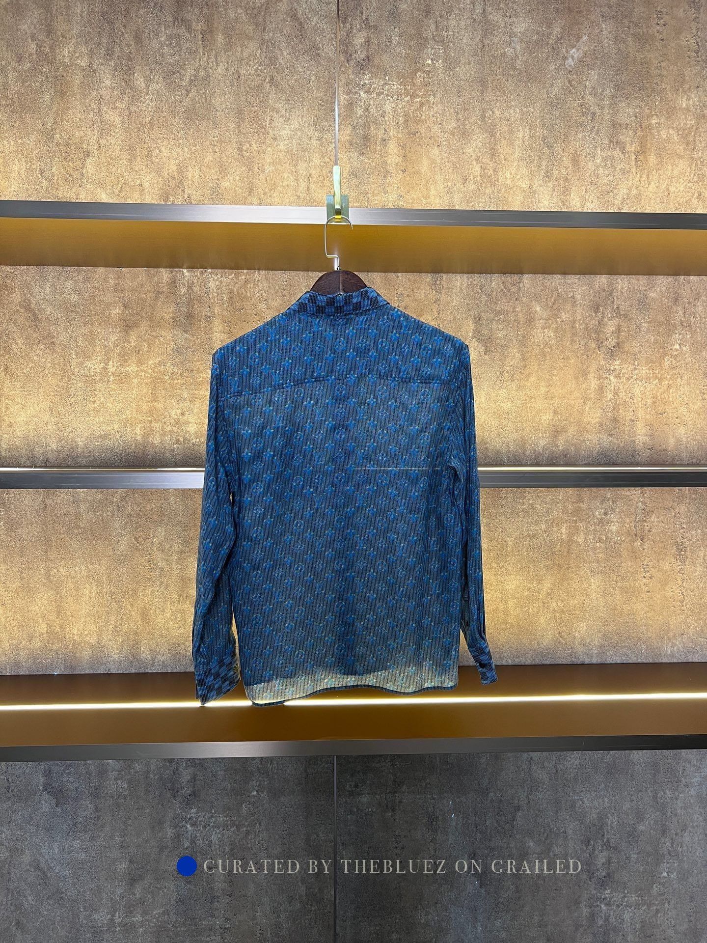 Louis Vuitton Monogram Silk Shirt in Blue Size US S / EU 44-46 / 1 - 3 Thumbnail