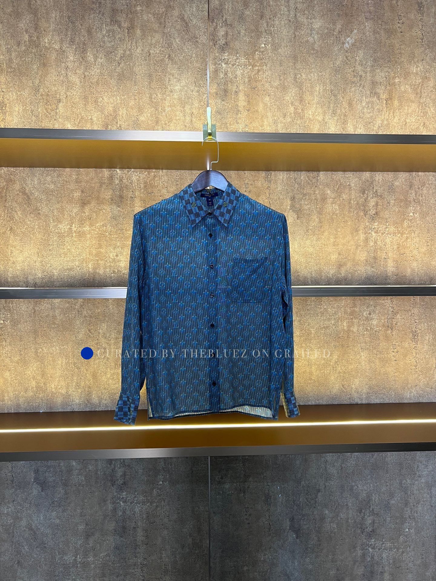 Louis Vuitton Monogram Silk Shirt in Blue Size US S / EU 44-46 / 1 - 2 Thumbnail