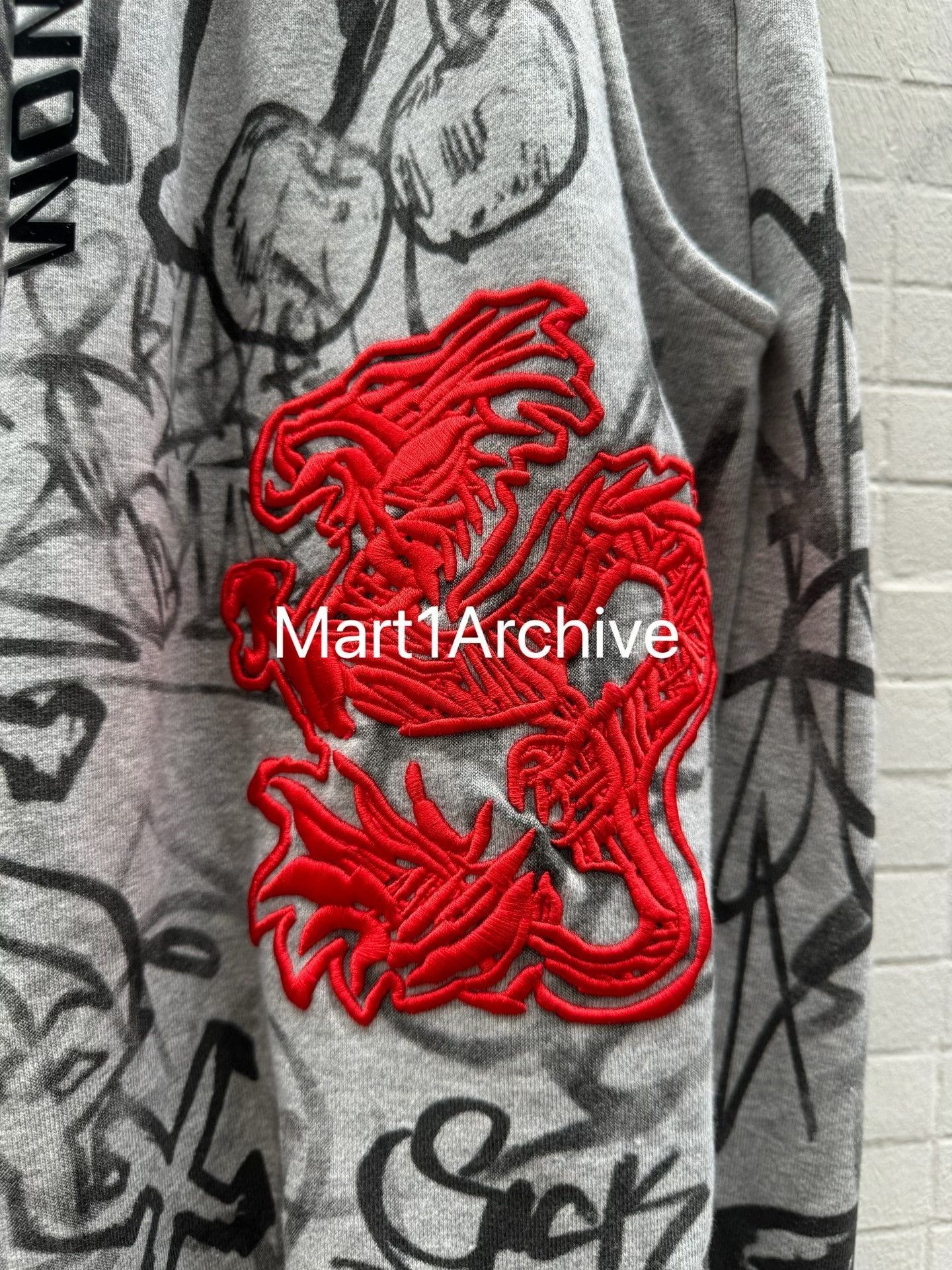 Mowalola Graphic Gray Sweatpants with Dragon Print Size US 28 / EU 44 - 4 Thumbnail
