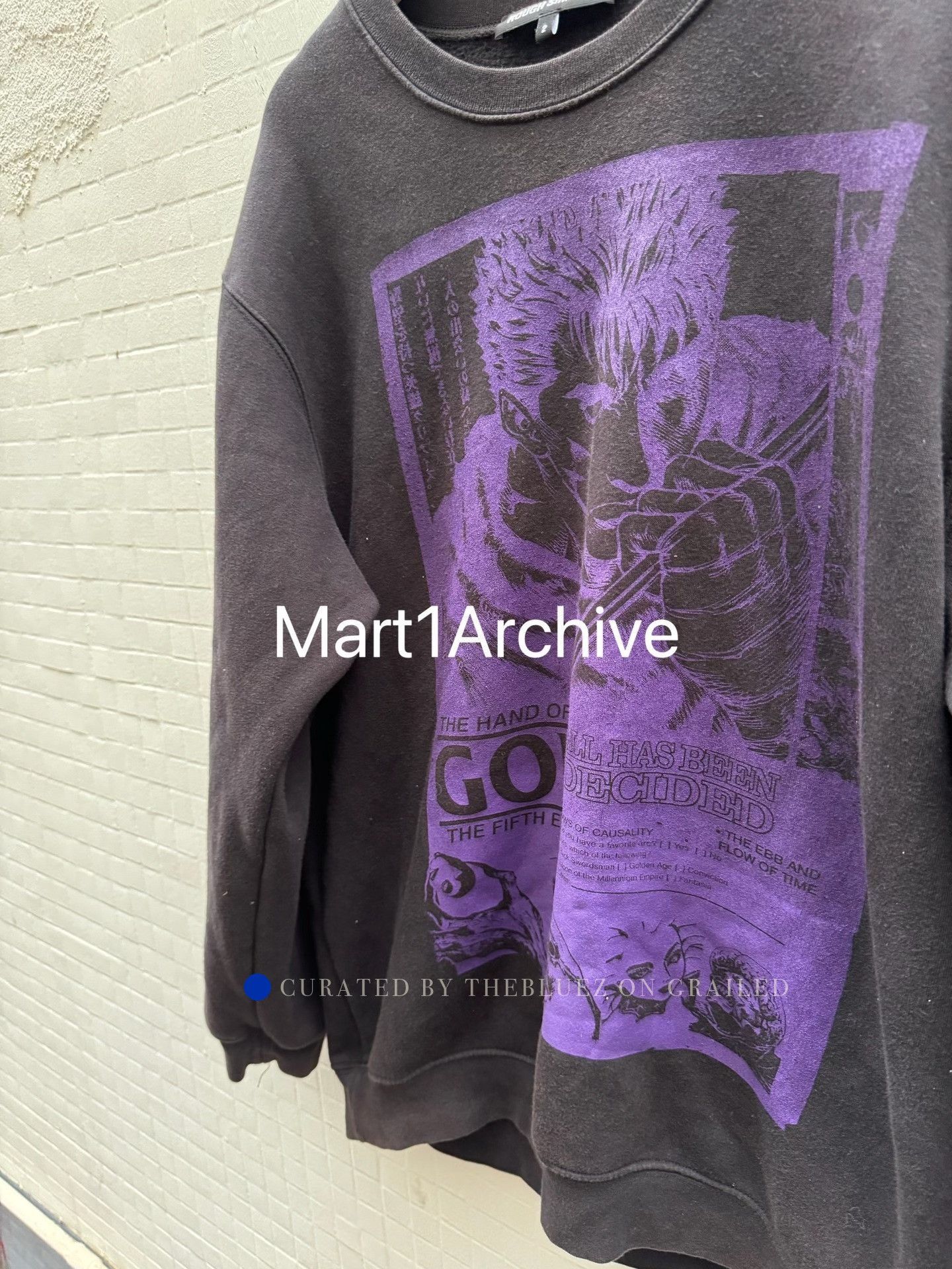 Rough Simmons Berserk Hand of God Black Sweatshirt Size US M / EU 48-50 / 2 - 4 Thumbnail