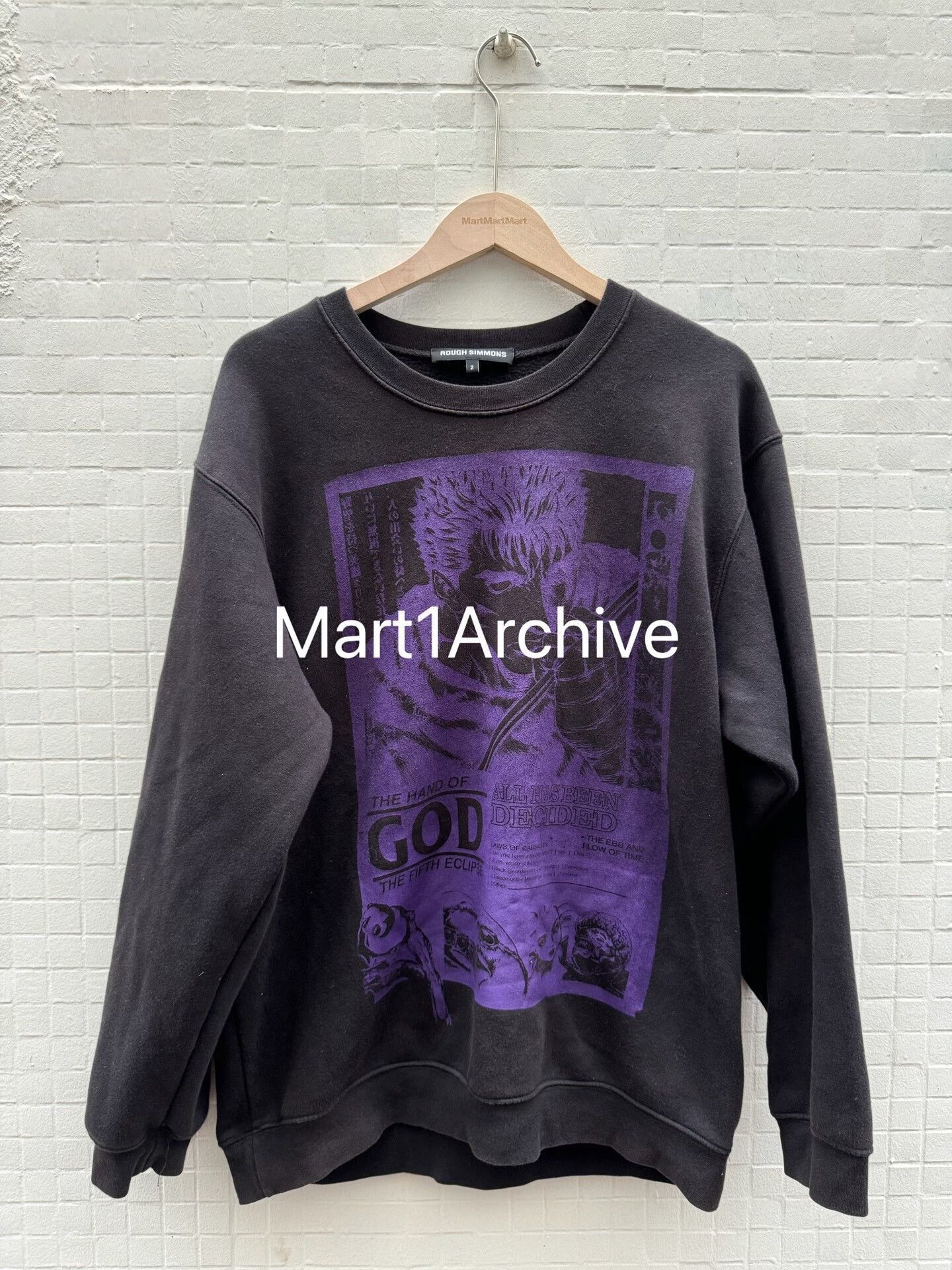 Rough Simmons Berserk Hand of God Black Sweatshirt Size US M / EU 48-50 / 2 - 2 Thumbnail