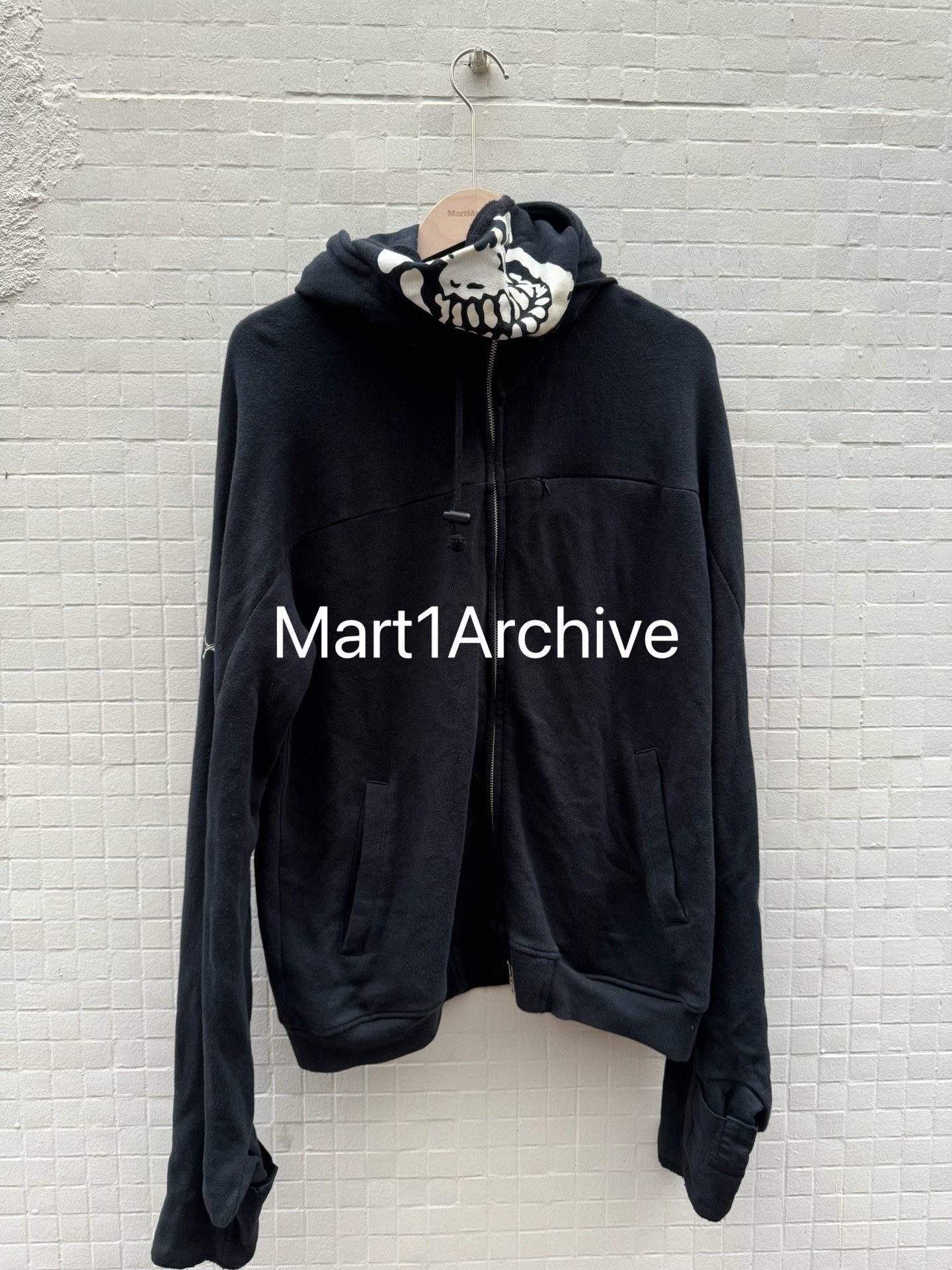PPFM Skull Face Zip-Up Hoodie in Black Size US L / EU 52-54 / 3 - 2 Thumbnail