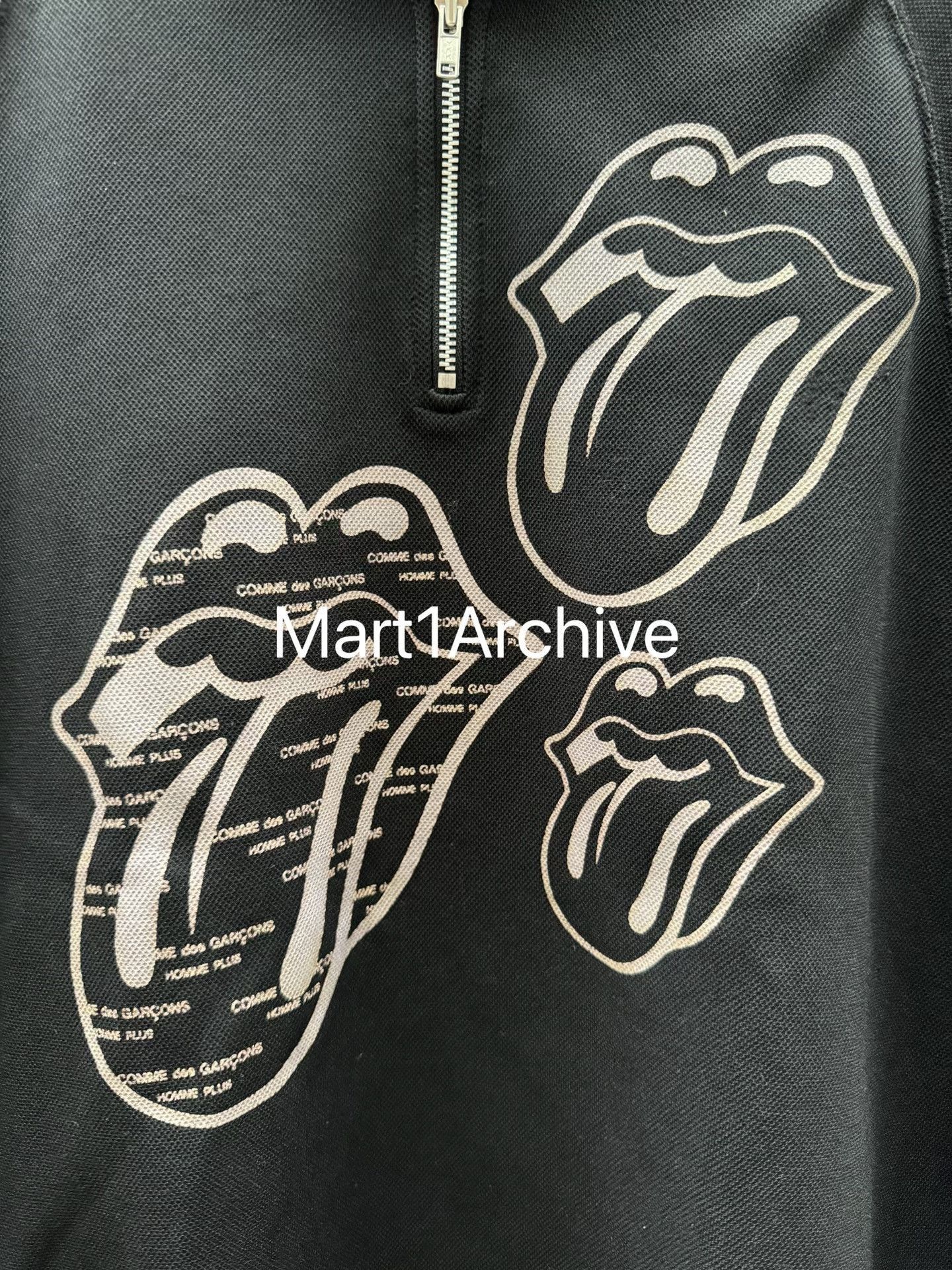 Comme des Garcons Black Half-Zip Rolling Stones Sweatshirt Size US M / EU 48-50 / 2 - 4 Thumbnail