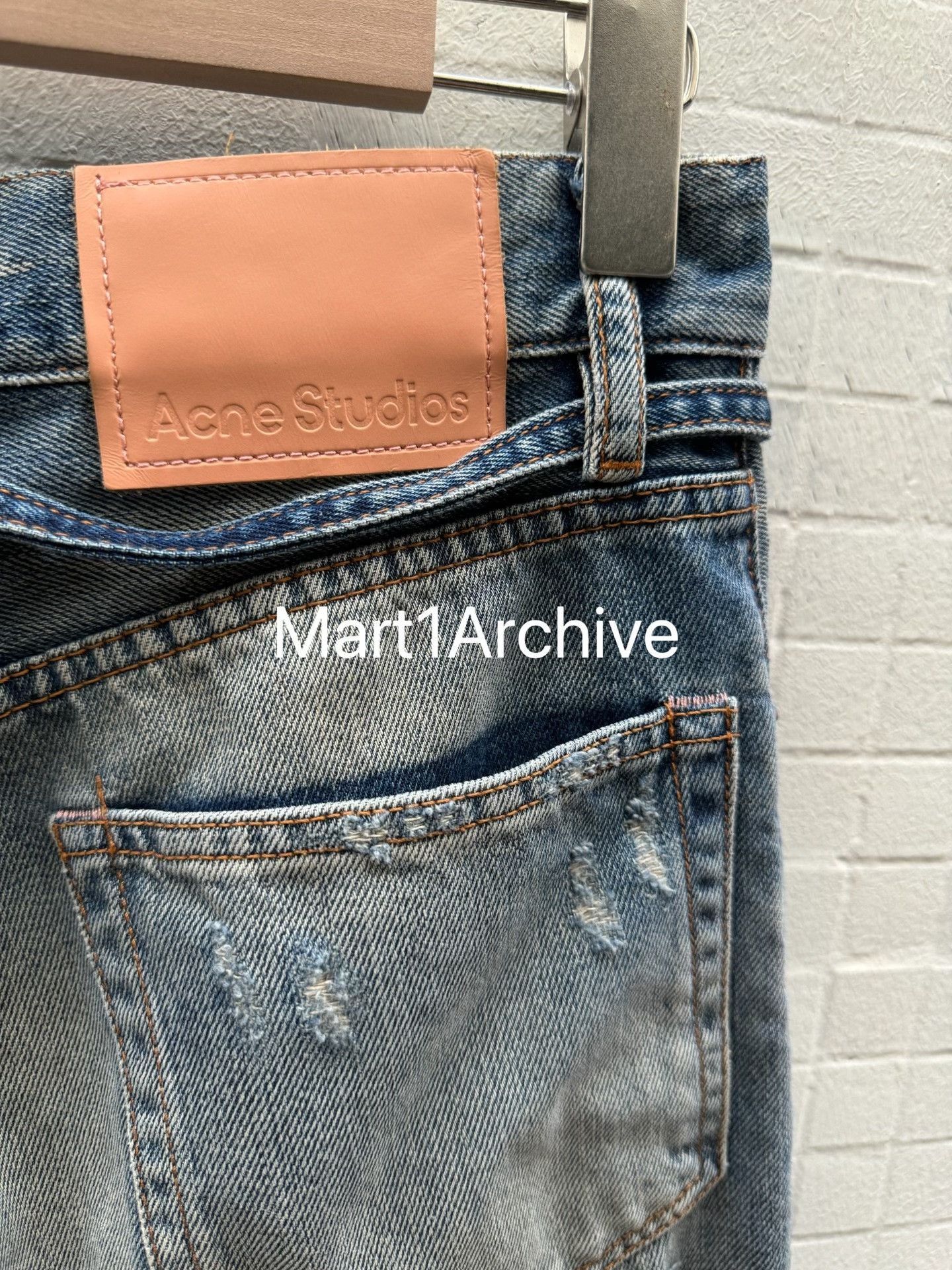 Acne Studios Distressed Blue Denim Jeans in Size 28 Size US 28 / EU 44 - 7 Thumbnail