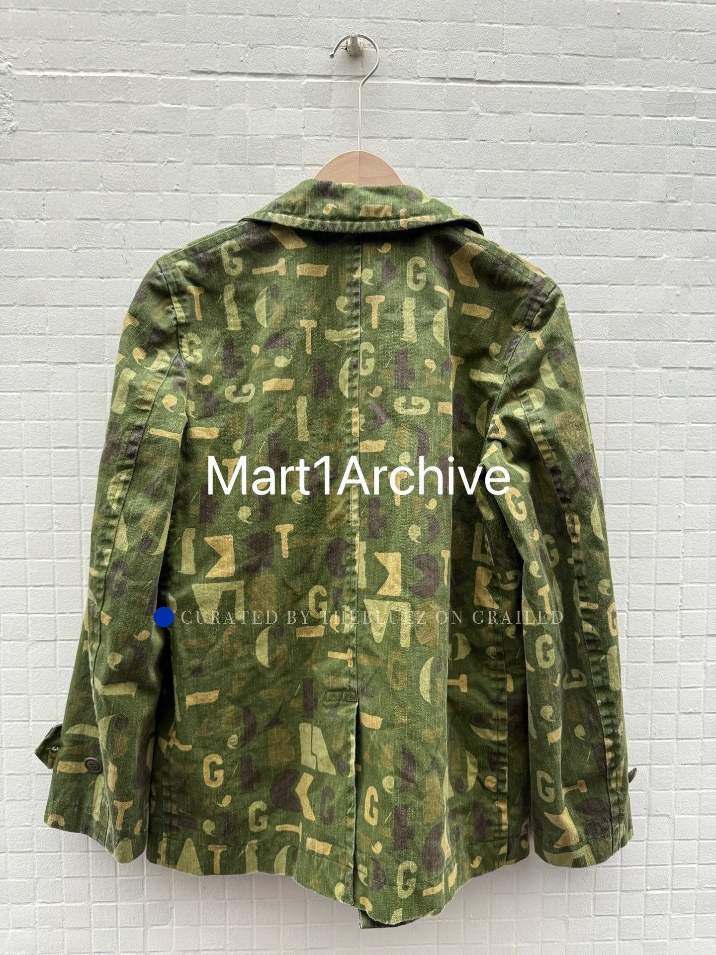 Comme des Garcons Camouflage Logo Print Jacket in Green Size US M / EU 48-50 / 2 - 3 Thumbnail