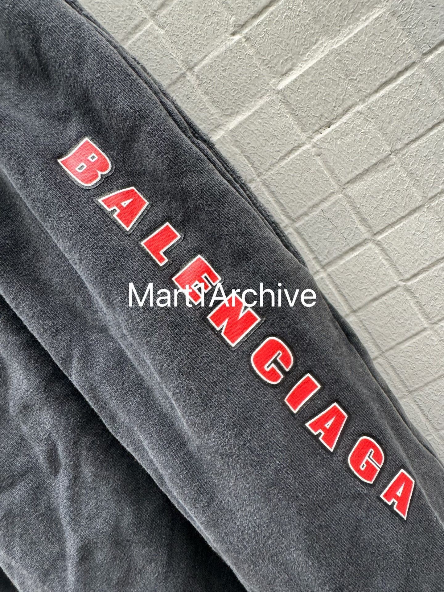 Balenciaga Washed Gray Double Ring Logo Shorts Size US 28 / EU 44 - 7 Thumbnail
