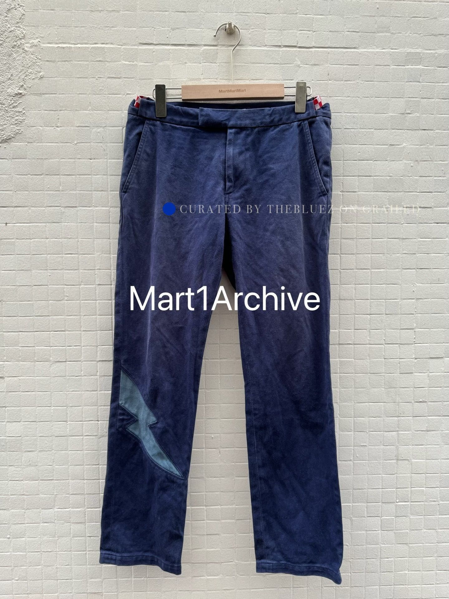 Undercover Lightning Patch Casual Pants in Blue Size US 32 / EU 48 - 2 Thumbnail