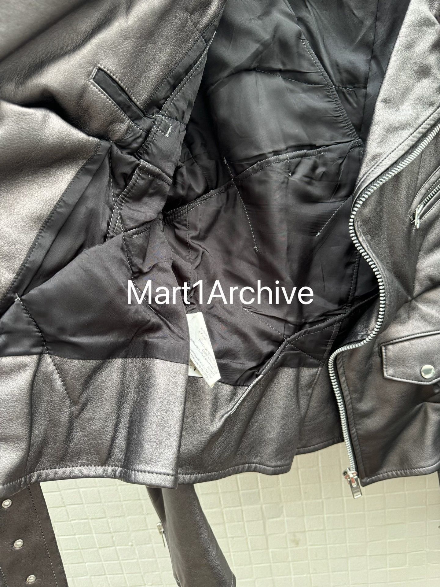 Comme des Garcons Paneled Faux Leather Jacket in Black Size US L / EU 52-54 / 3 - 8 Thumbnail