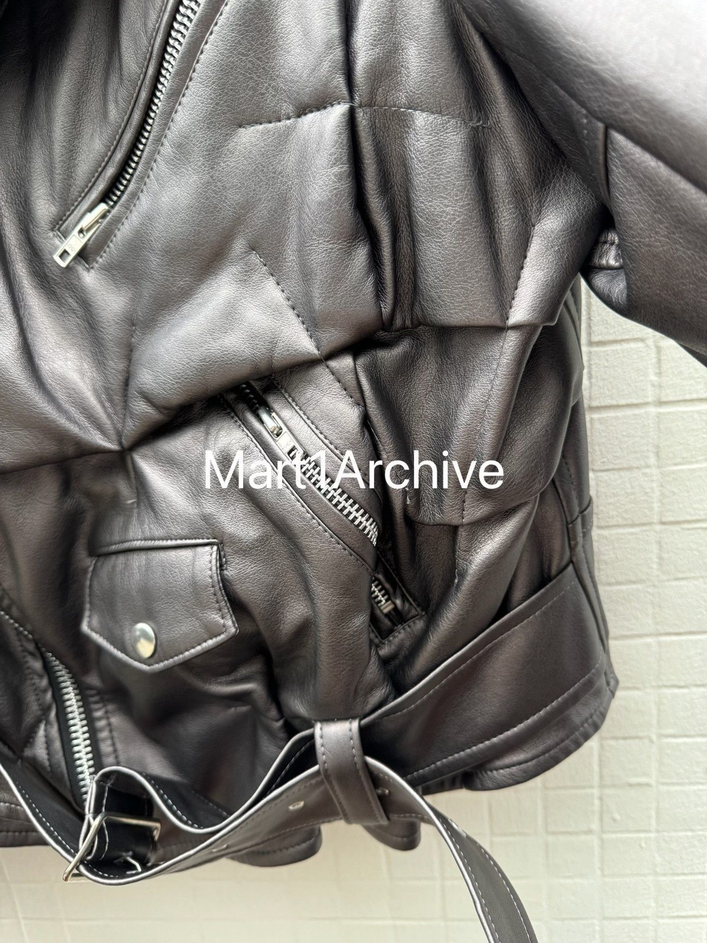 Comme des Garcons Paneled Faux Leather Jacket in Black Size US L / EU 52-54 / 3 - 5 Thumbnail