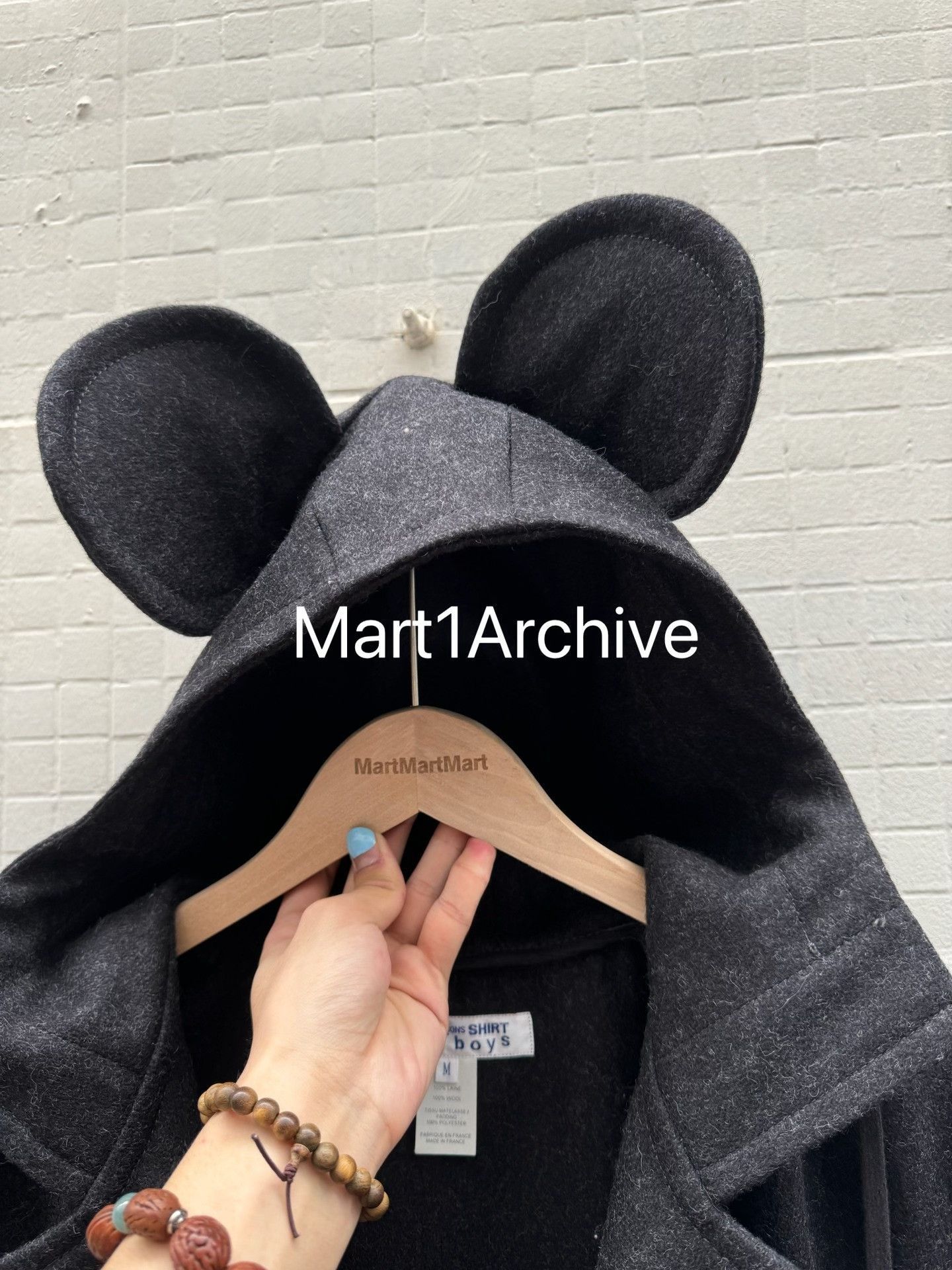 Comme des Garcons Wool Hooded Coat in Gray - Size M Size US M / EU 48-50 / 2 - 4 Thumbnail