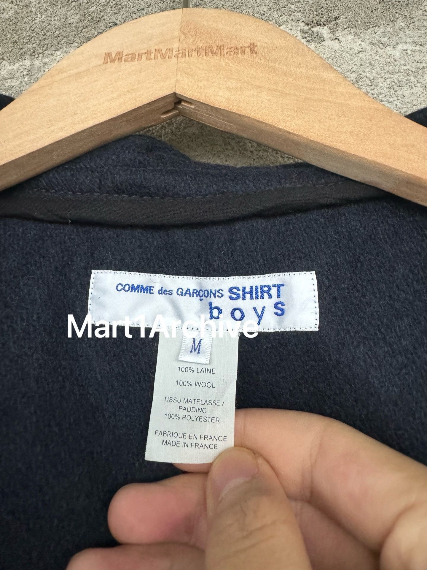 Comme des Garcons Wool Ear Hood Coat in Blue Size US M / EU 48-50 / 2 - 5 Thumbnail